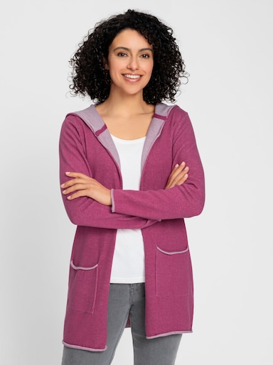 Longstrickjacke - erika-meliert