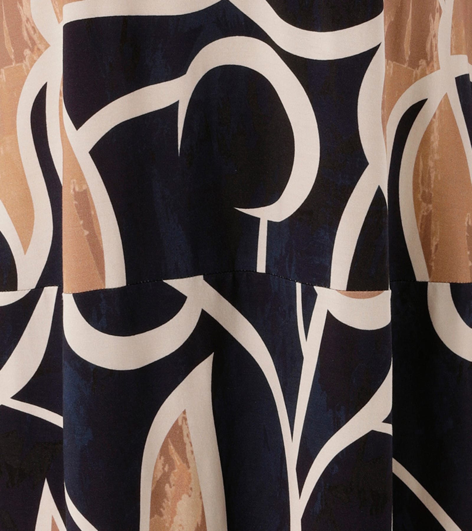 Aniston PLUS Jerseykleid - marine-beige-offwhite