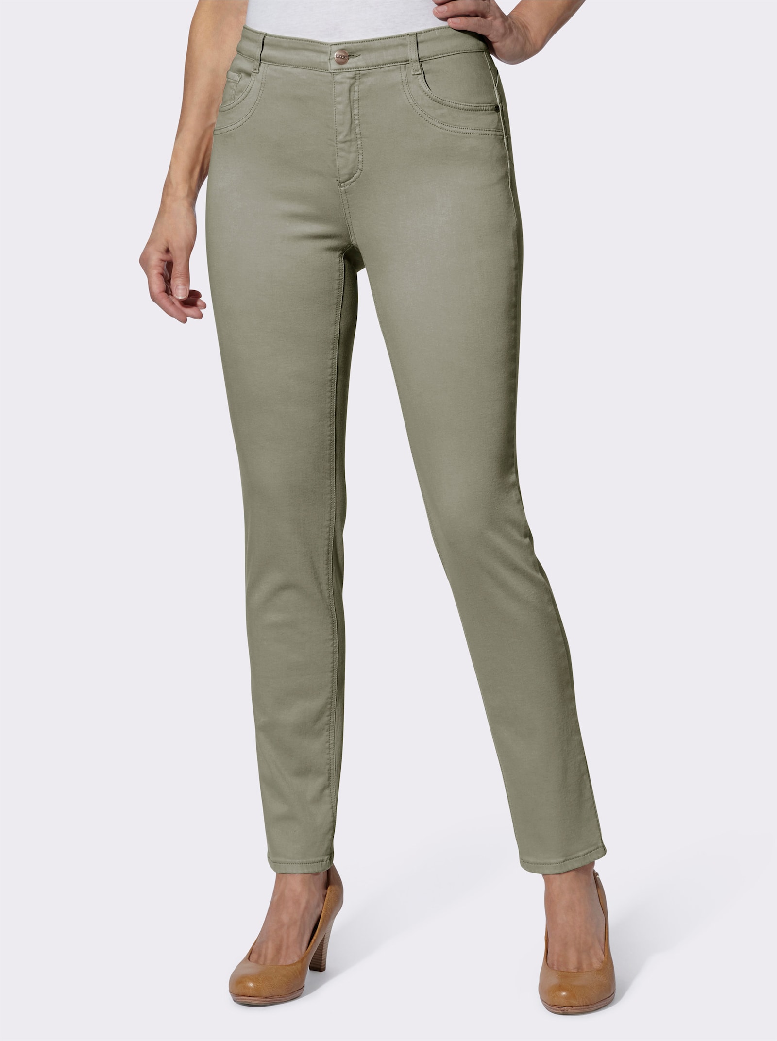 5-Pocket-Jeans in Magic-Stretch-Qualität - khaki