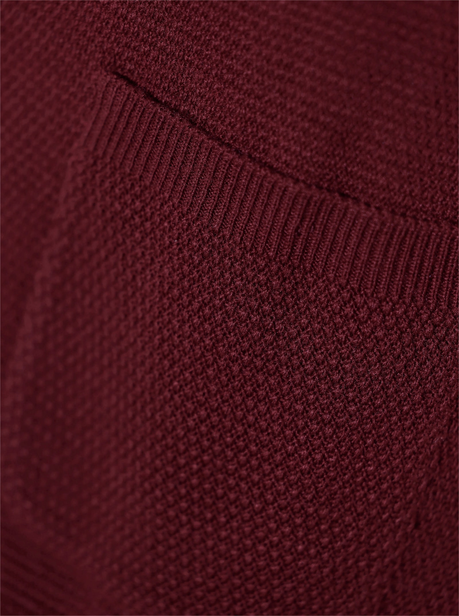 Pletený kabátek se strukturovaným vzorem - tmavěčervená