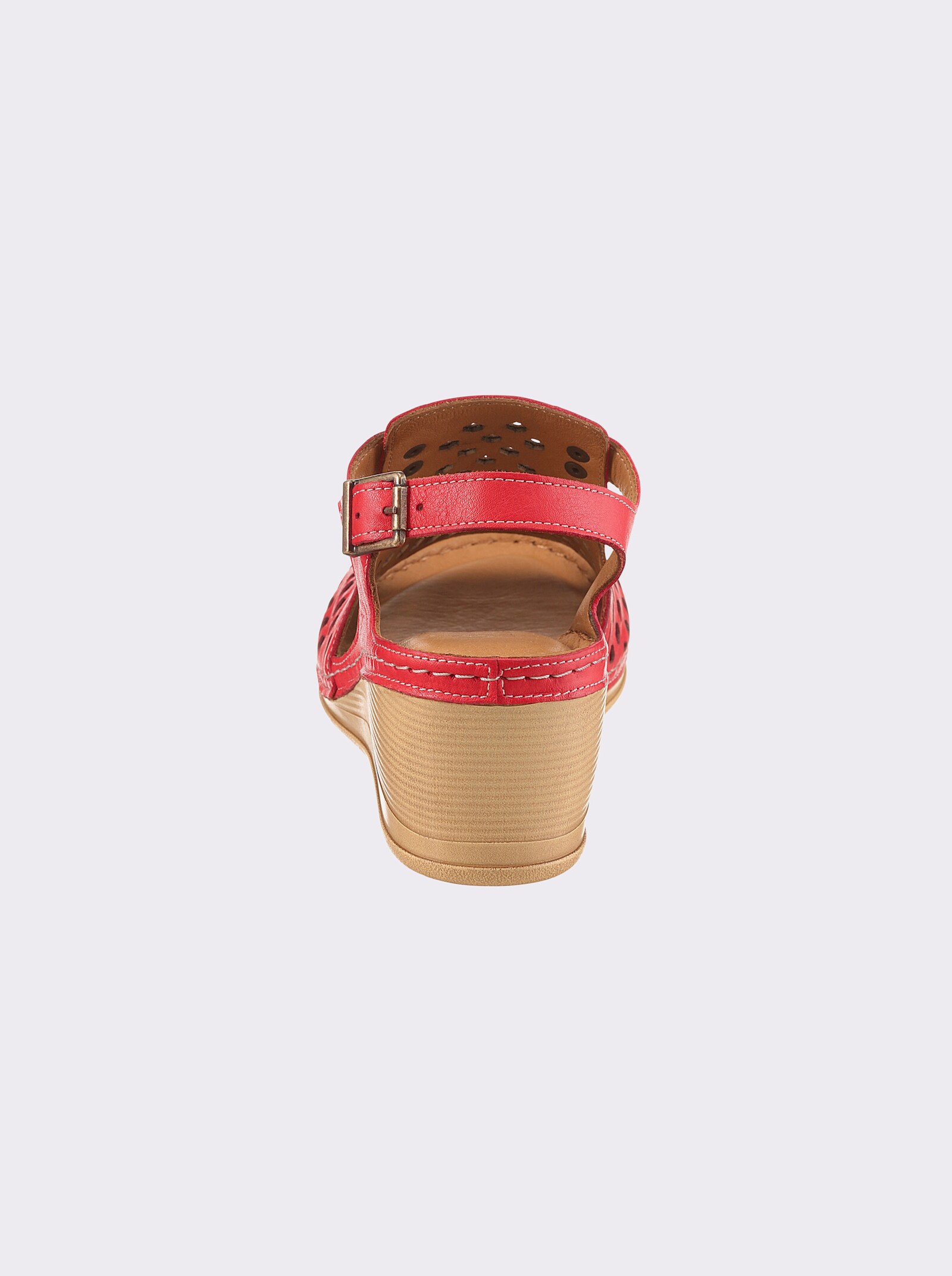 Gemini Sandale mit Lochmuster, von Gemini - rot