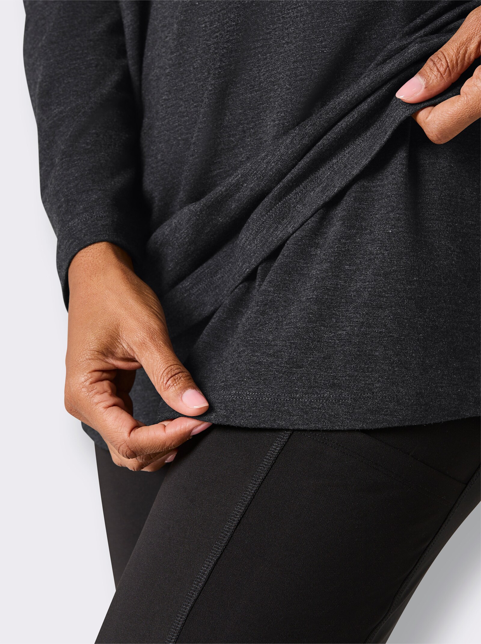 Catamaran Sports Sportshirt , einzeln oder zusammen tragbar - schwarz-meliert