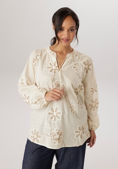 Aniston PLUS Schlupfbluse - natur - braun