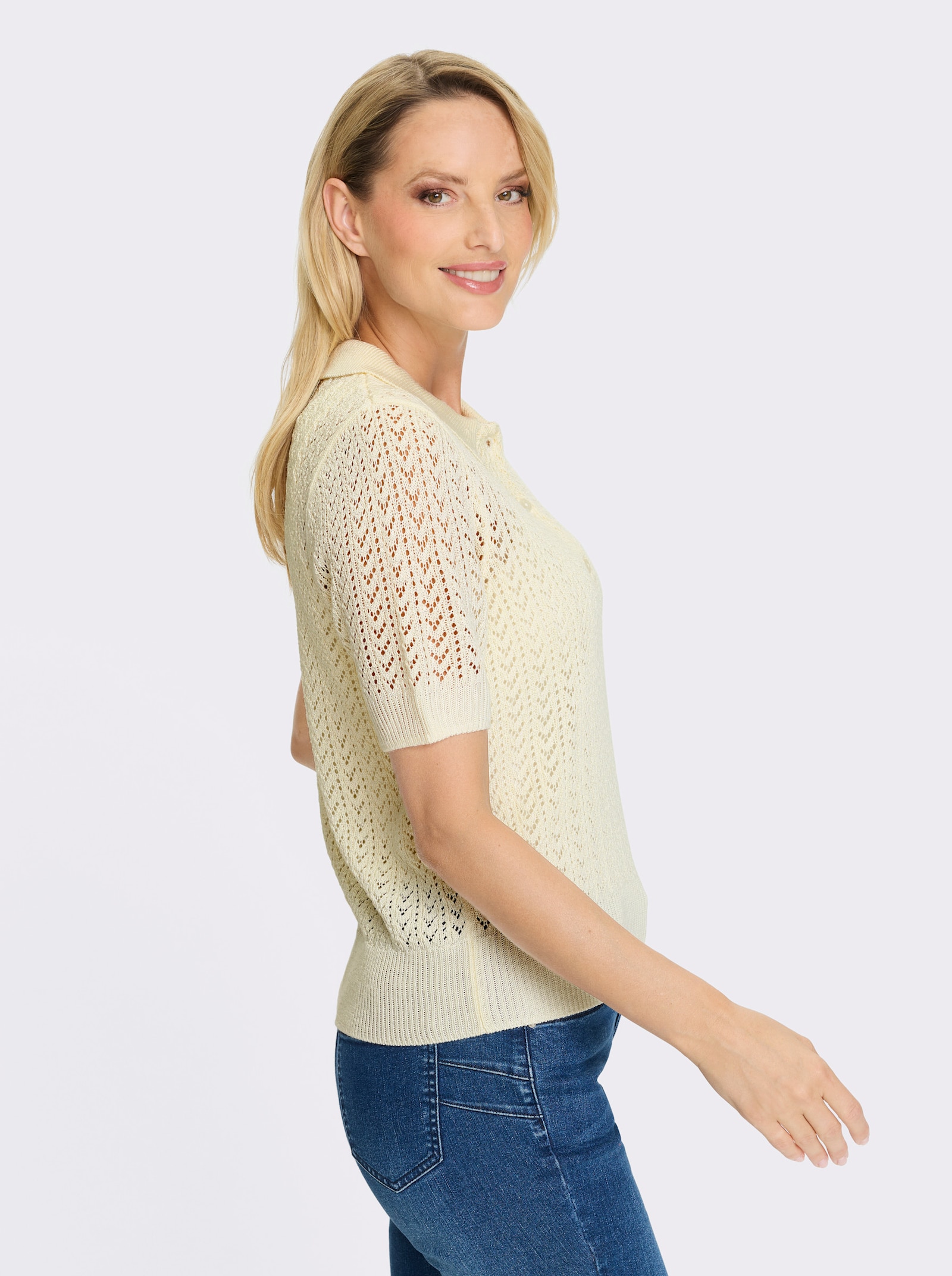 heine Ajourpullover - ecru