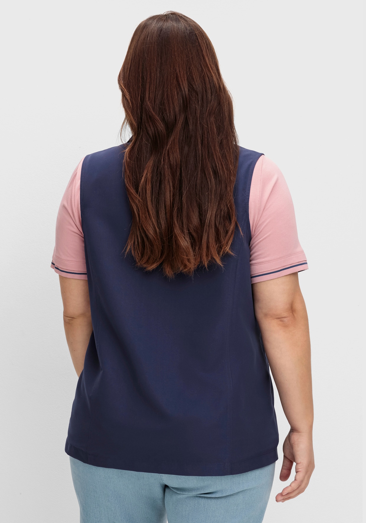 Longweste aus Microfaser - marine