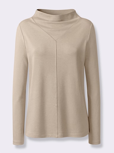 heine Stehkragenshirt - sand