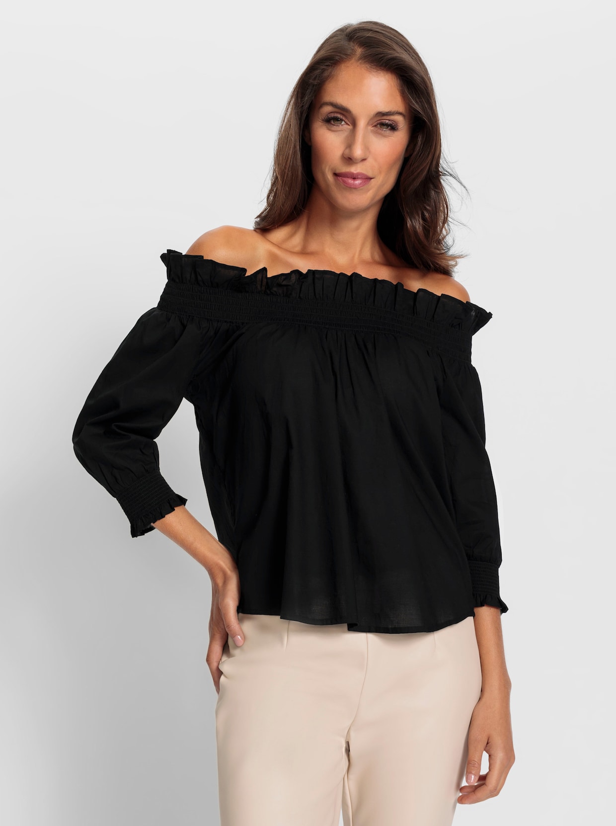 heine Katoenen blouse - zwart