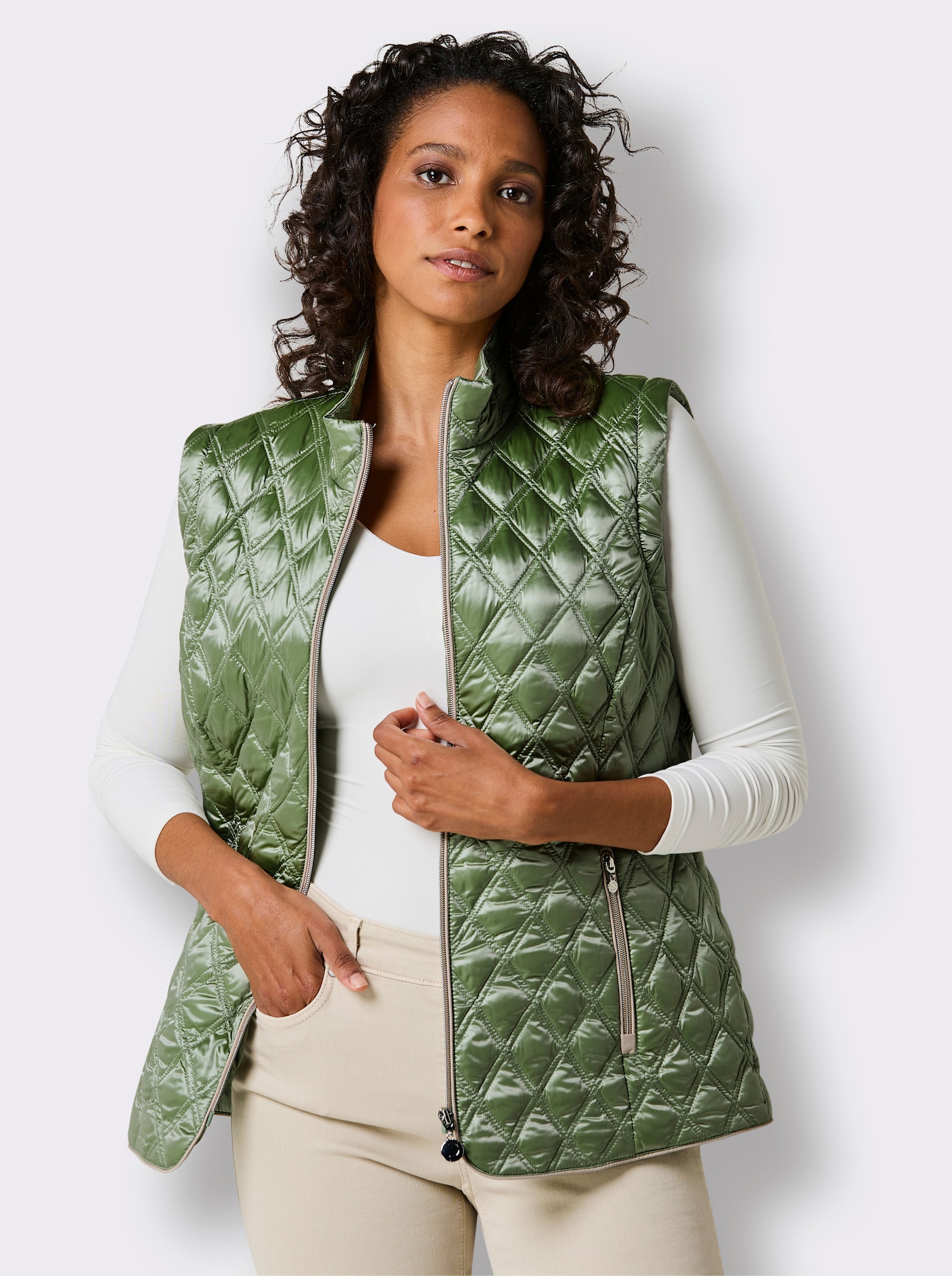 CREATION L PREMIUM Veste légère en duvet, 2 façons de la porter - eucalyptus