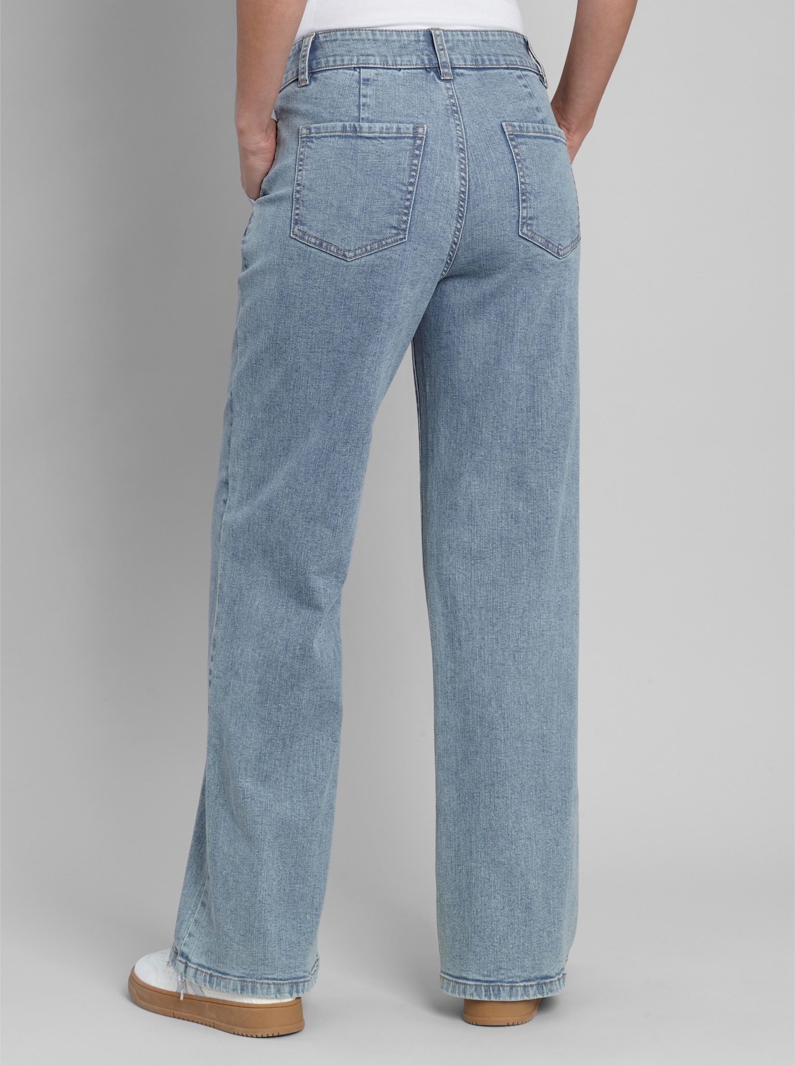 heine Jeans mit weitem Bein - blue-bleached
