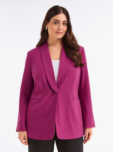 Blazer in langer Form - magenta