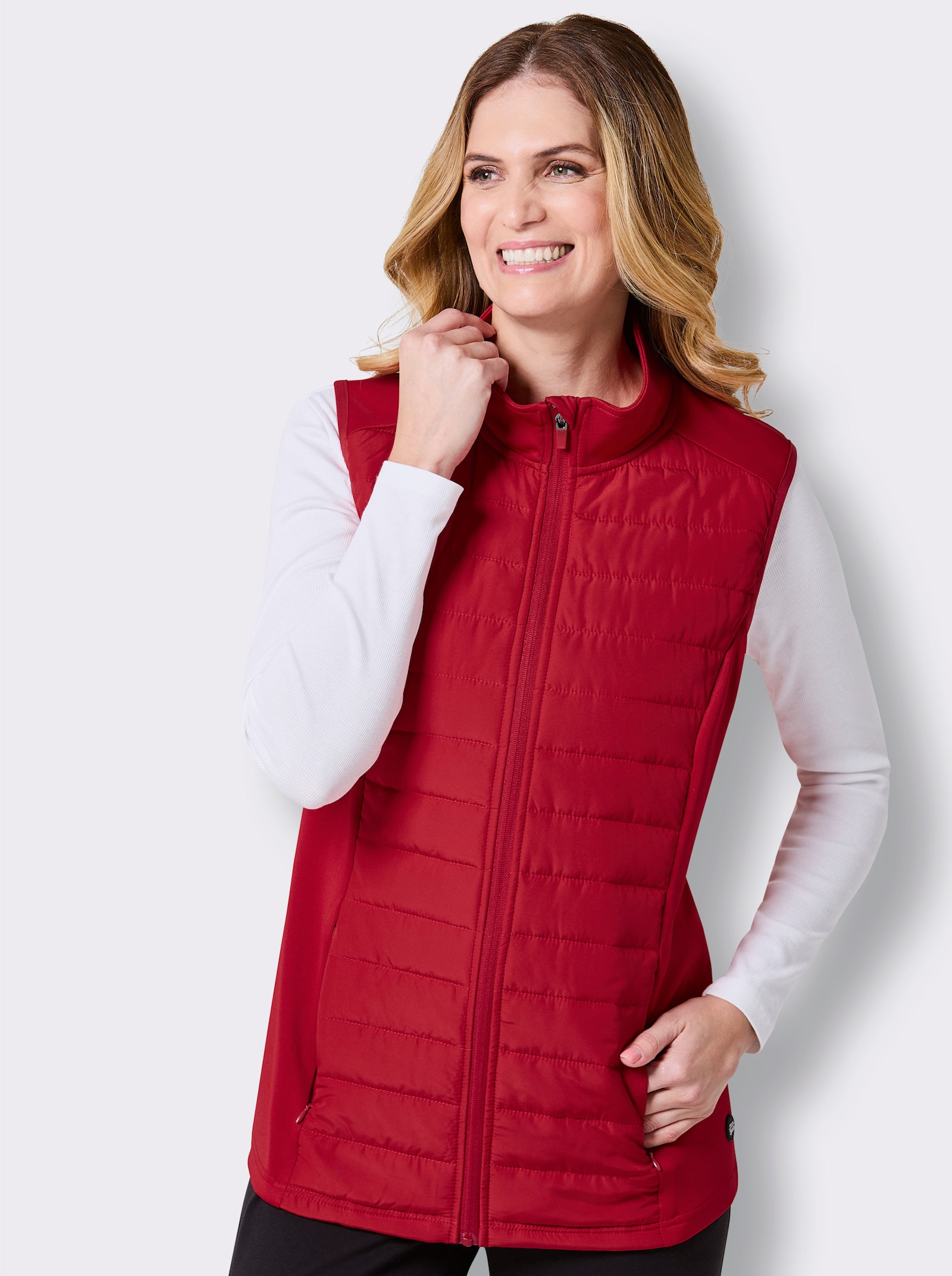 Catamaran Sports Steppweste mit Reißverschluss-Taschen - rot