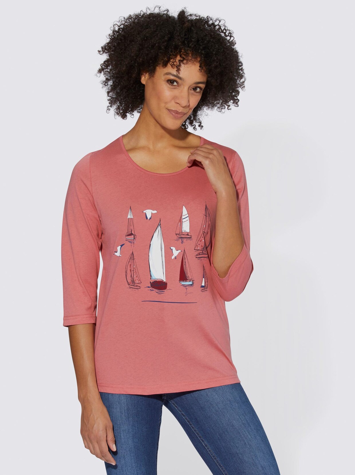 3/4-Arm-Shirt - flamingo