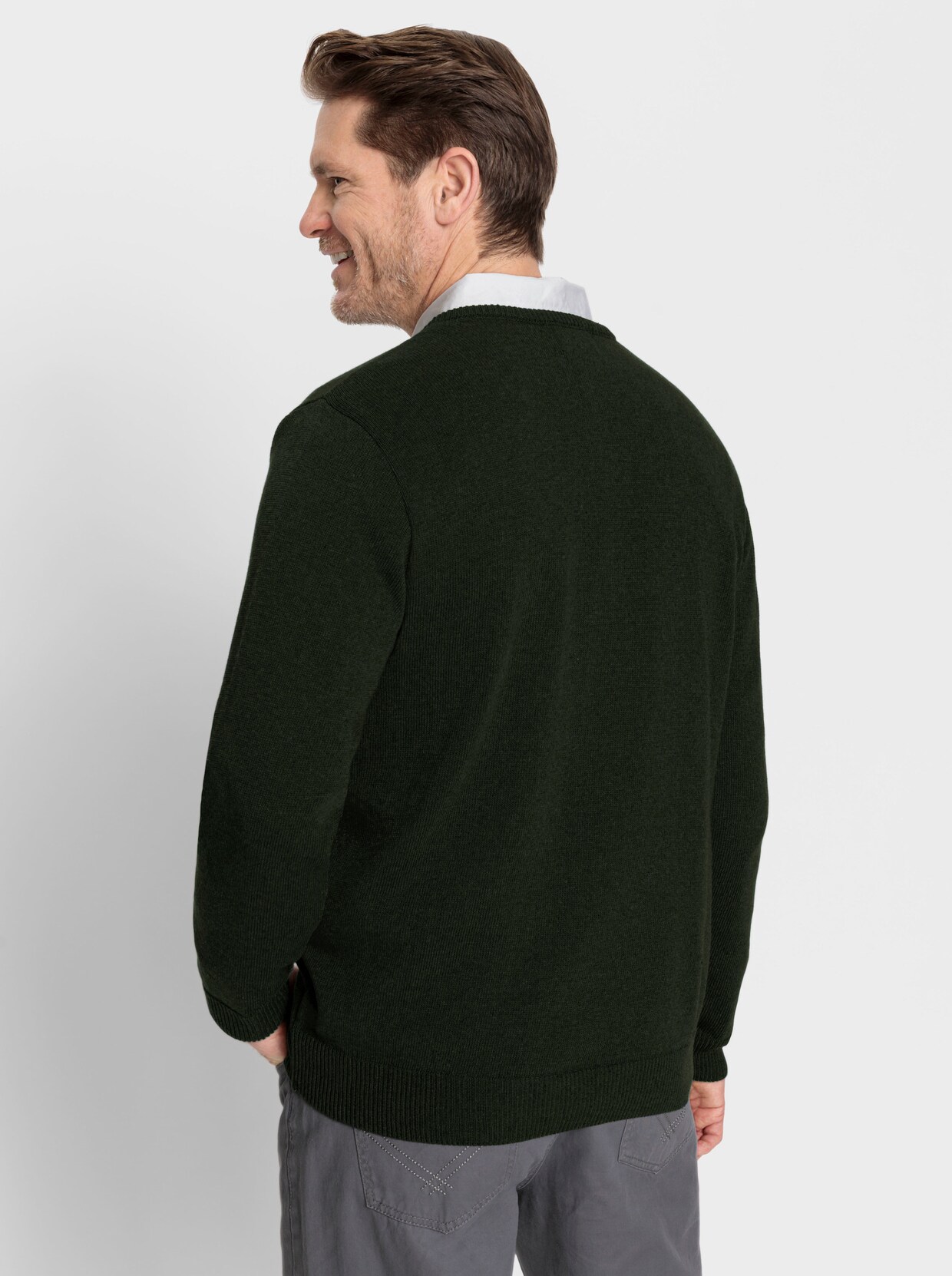 Marco Donati Pullover - kaki gemêleerd