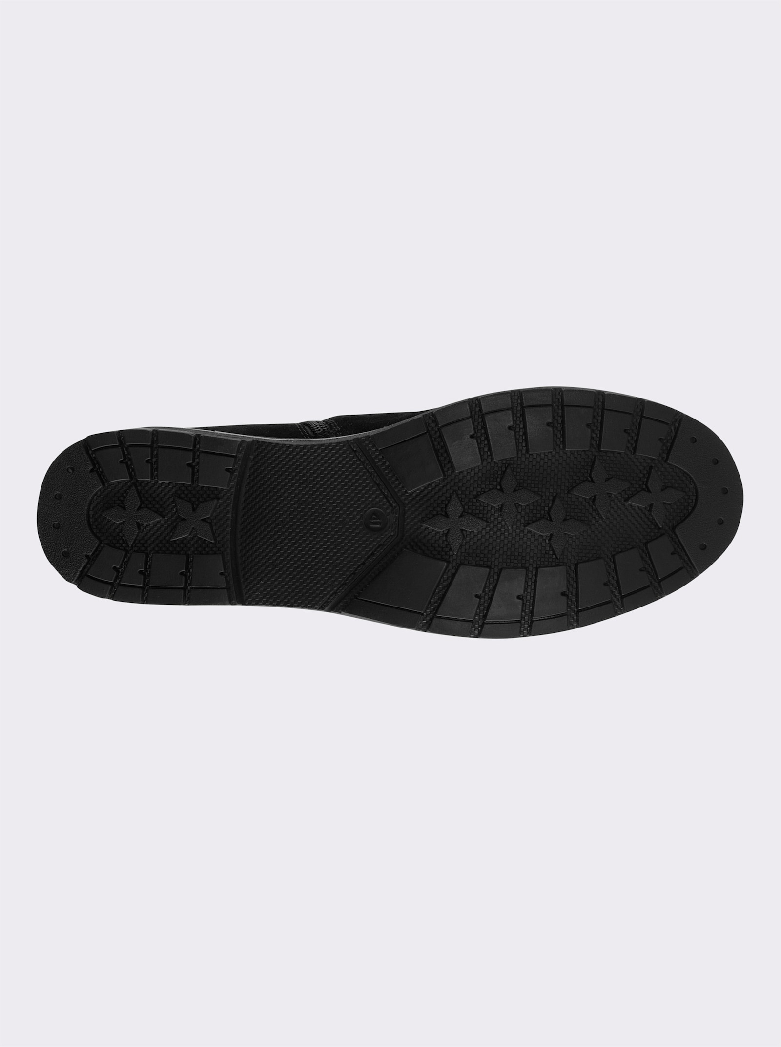 sheego Weitschaftstiefel aus Veloursleder, mit Teddyfutter - schwarz