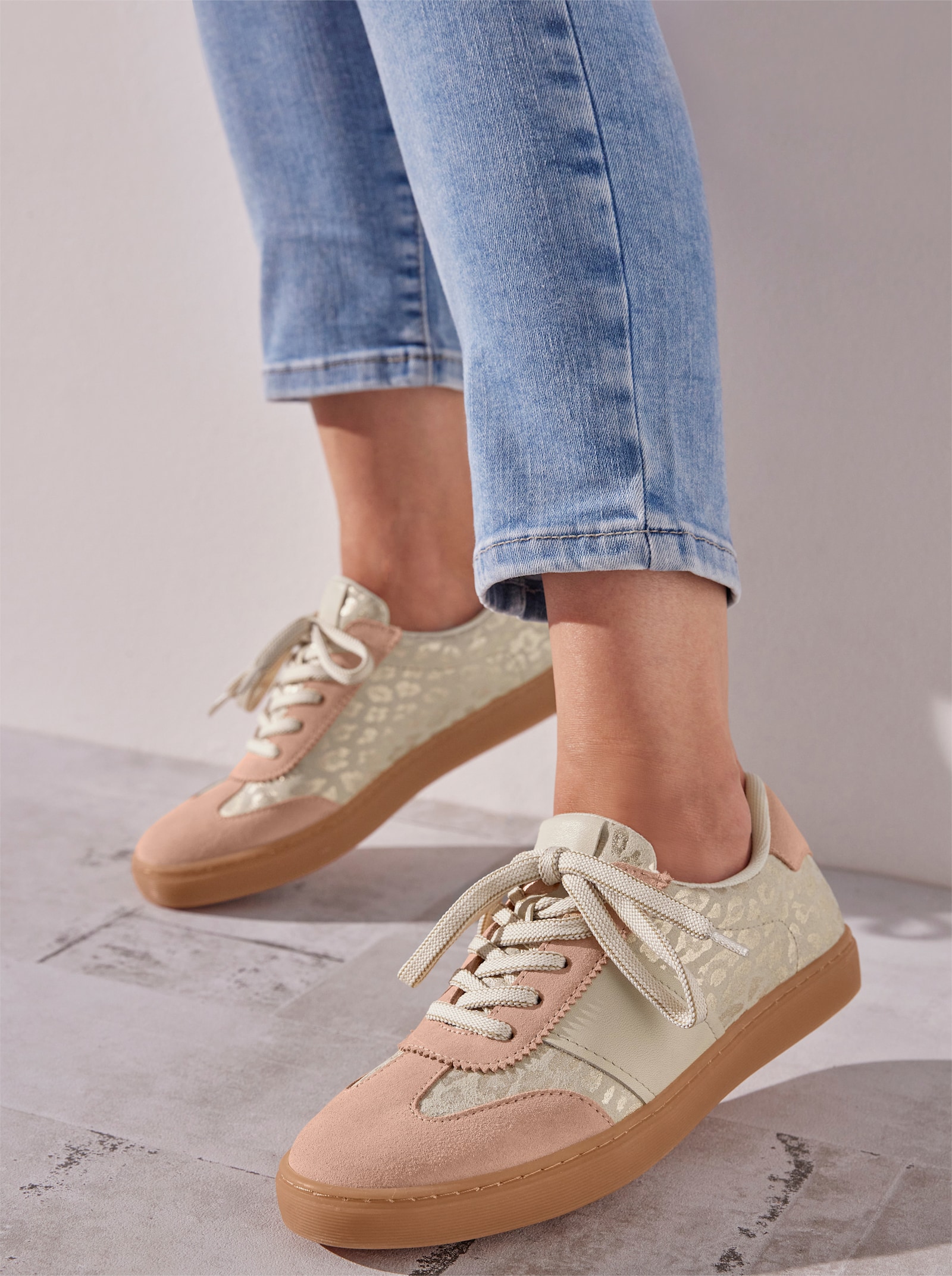 heine Sneaker - lachs-sand