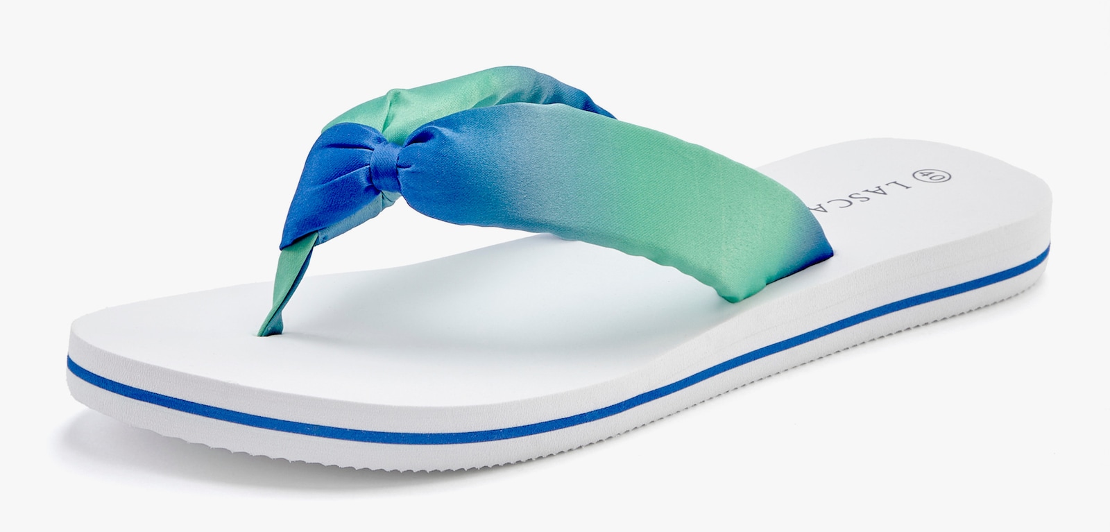 LASCANA Badslippers - turquoise kleurverloop
