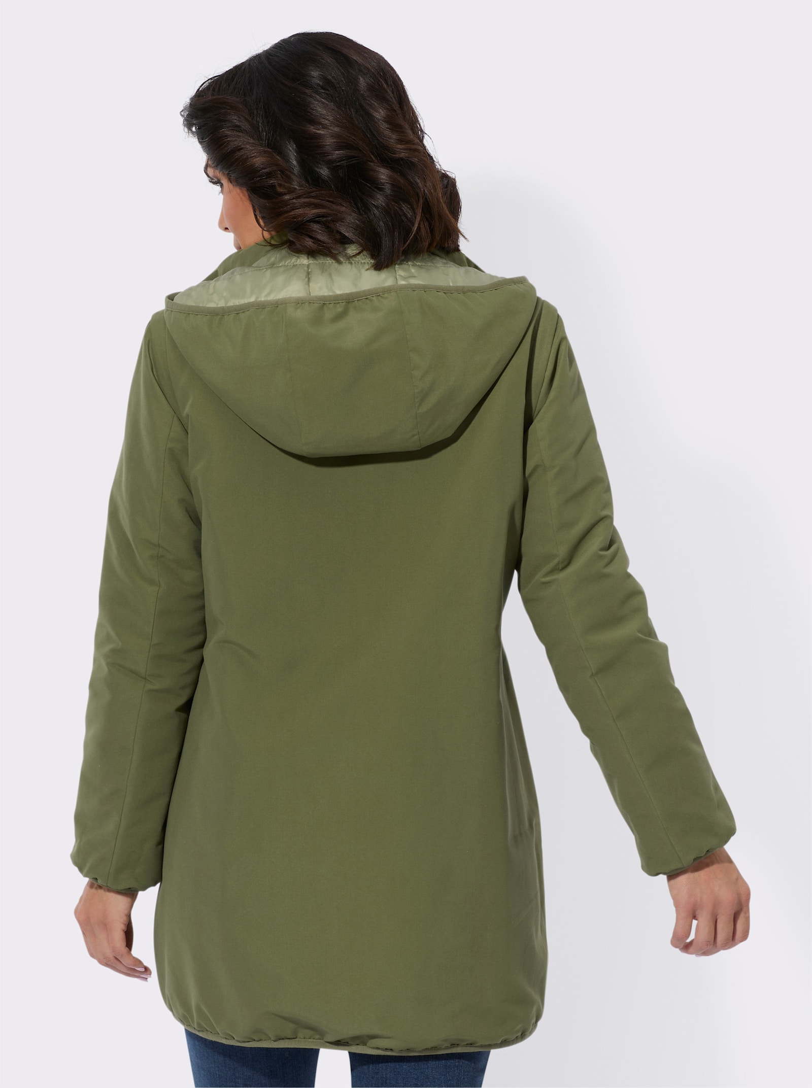 Longjacke mit Wendefunktion - schilf