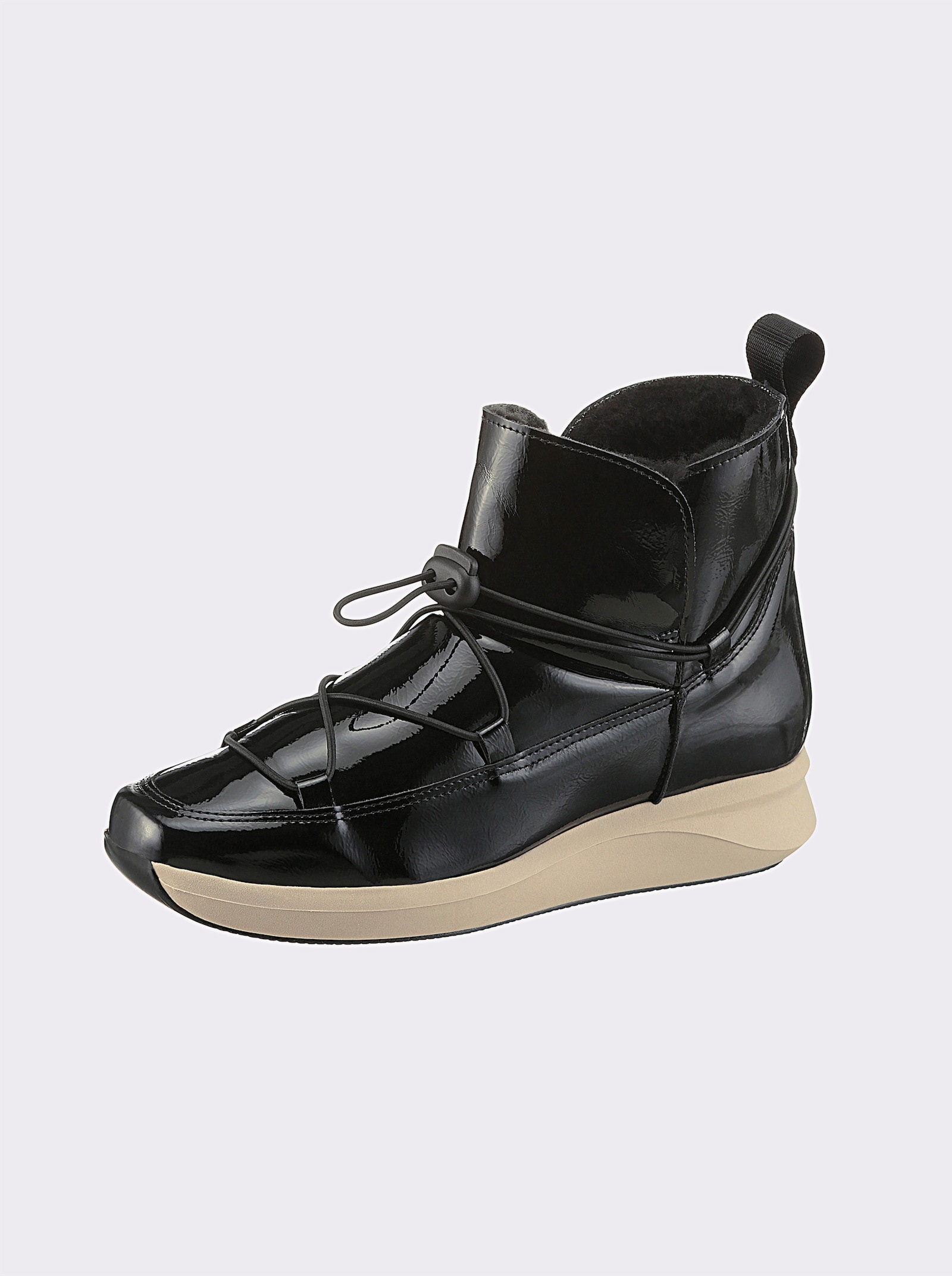 heine Stiefelette - schwarz-lack