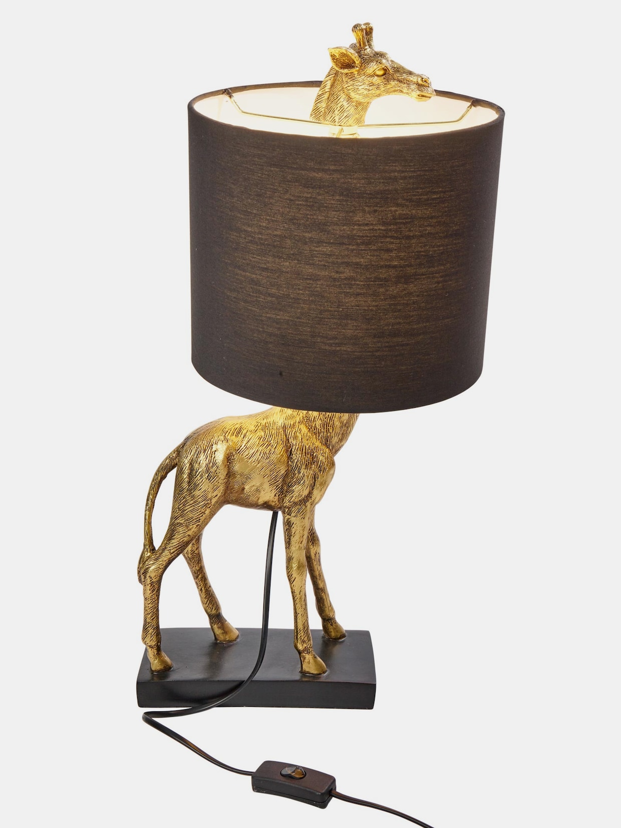 Schwartinsky Lampe de table - couleur or-noir