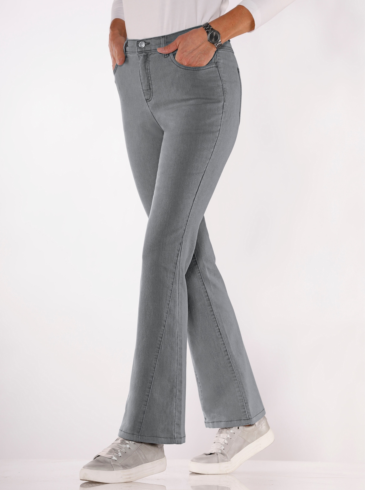 Jeans - light grey-denim