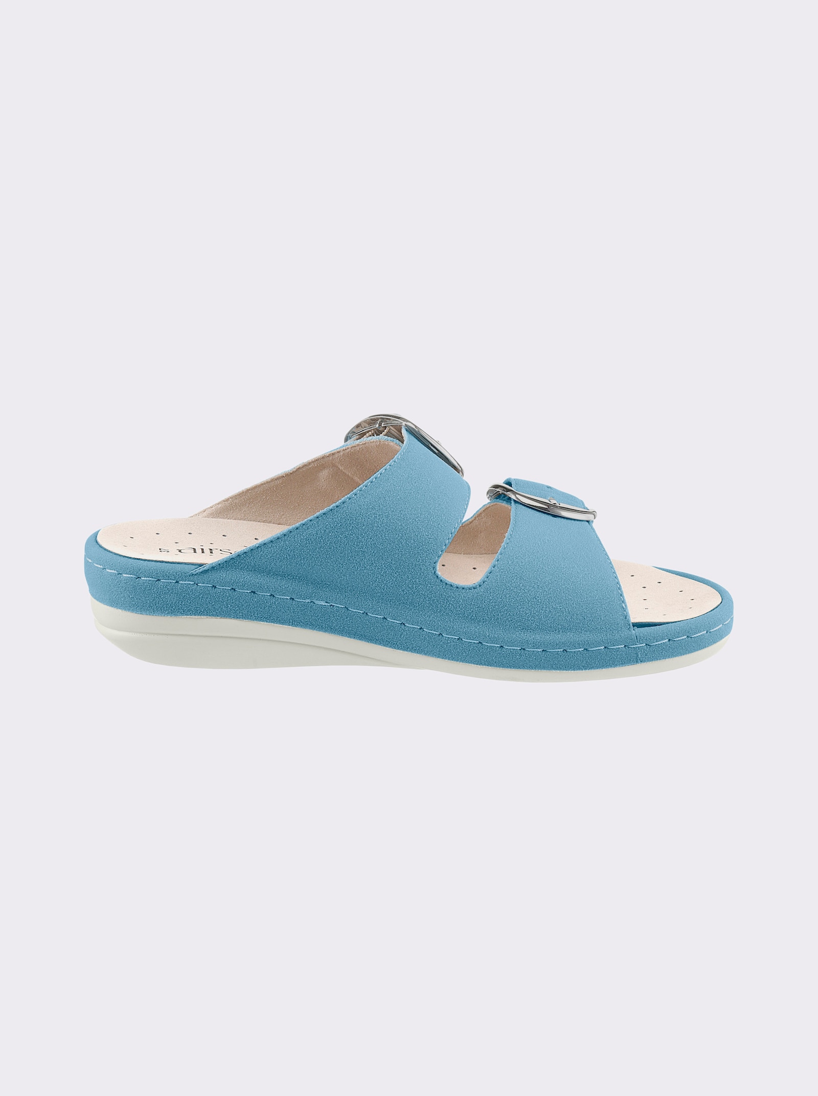 airsoft modern+ Pantolette aus Lederimitat - aqua