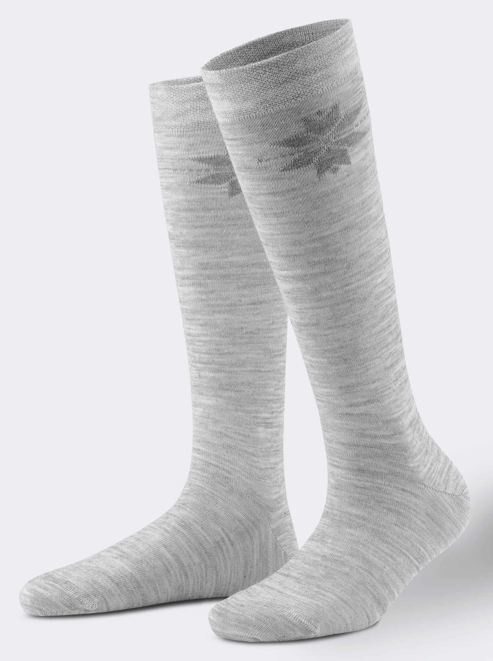 wäschepur kniekousen - lichtgrijs gemêleerd/steengrijs