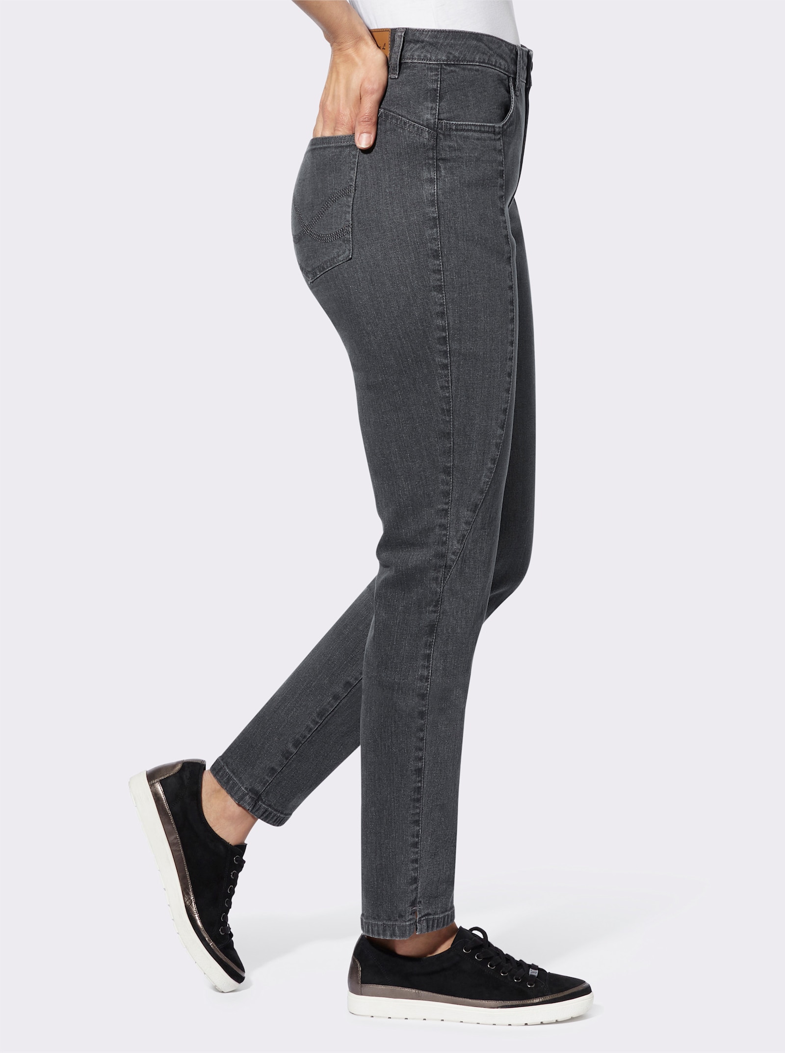 Jeans mit Push up-Effekt - anthrazit-grey-denim