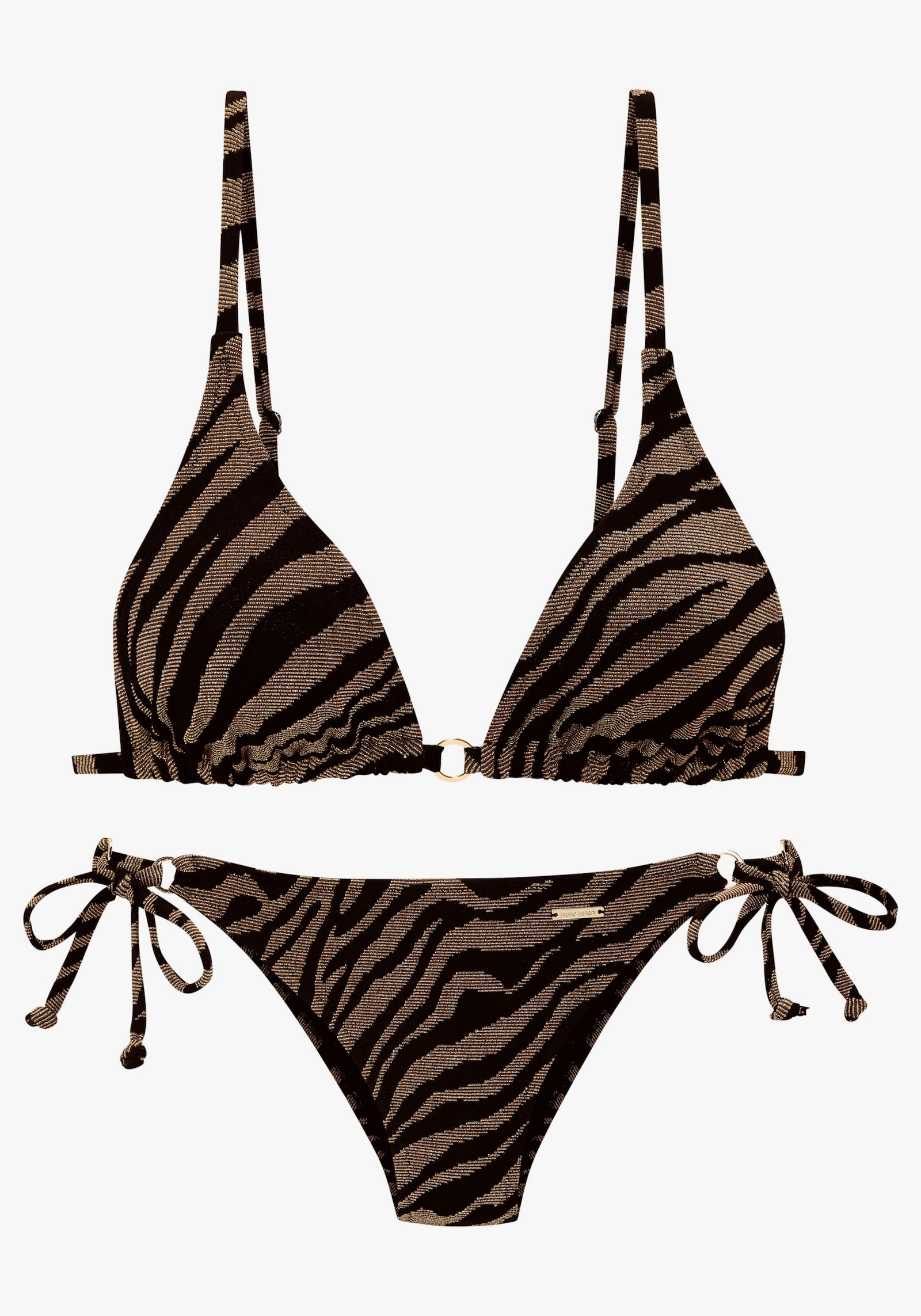 Bruno Banani Triangel-Bikini - schwarz-gold