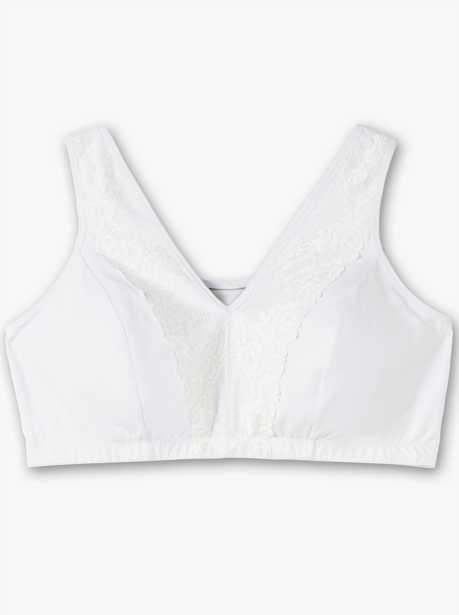 sheego BH ohne Bügel in Bustier-Form - weiß