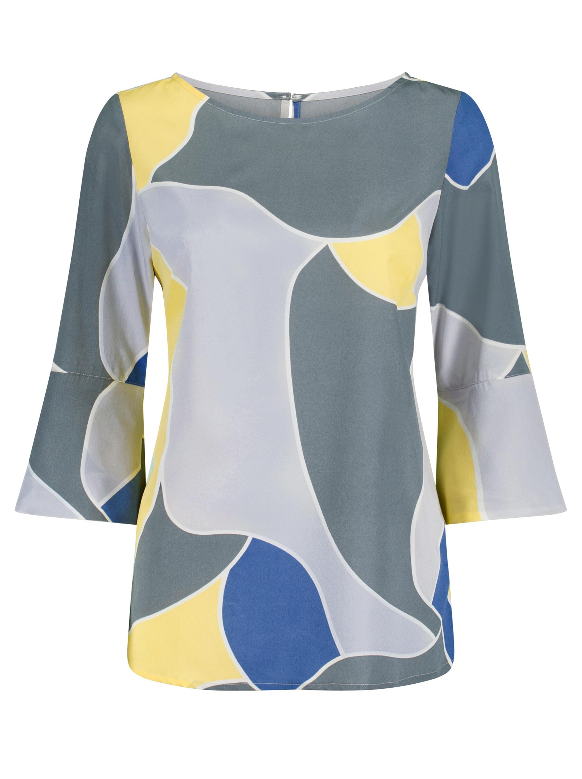 Bluse - gelb-gemustert