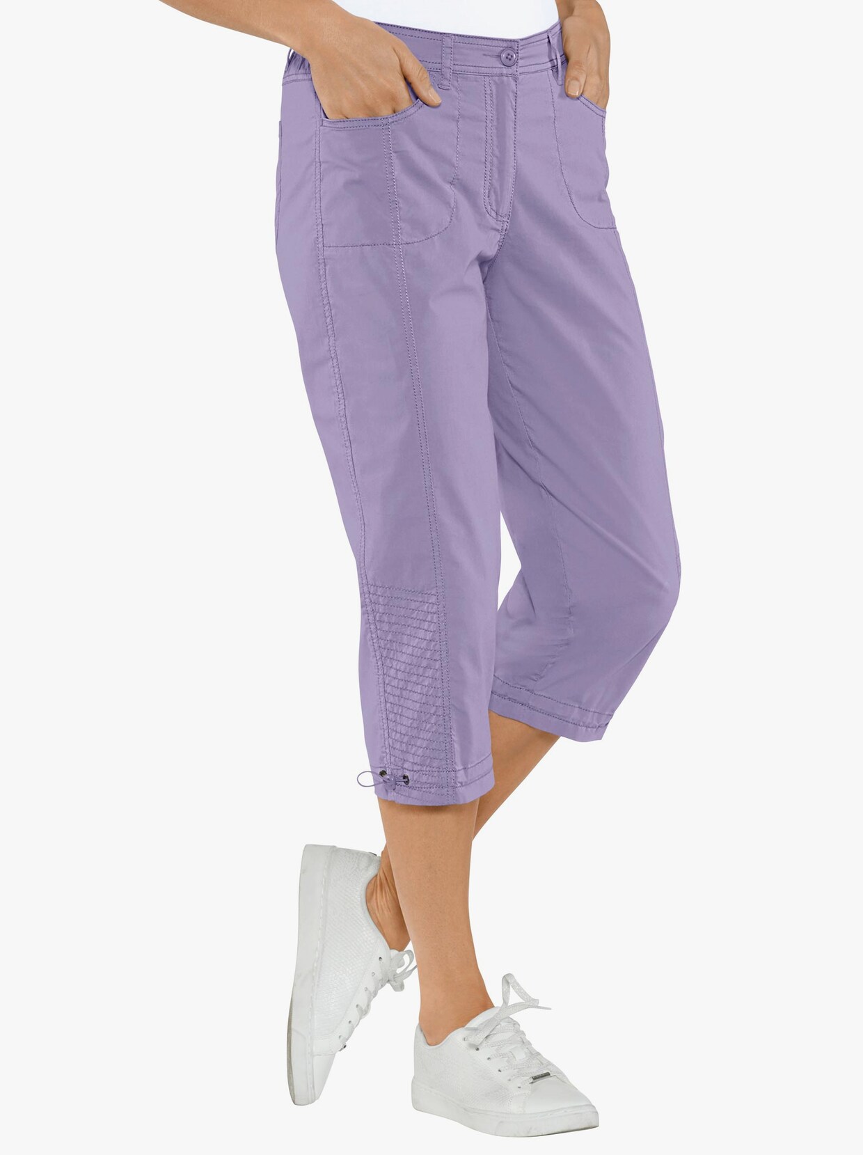 Capri kalhoty - šeříková