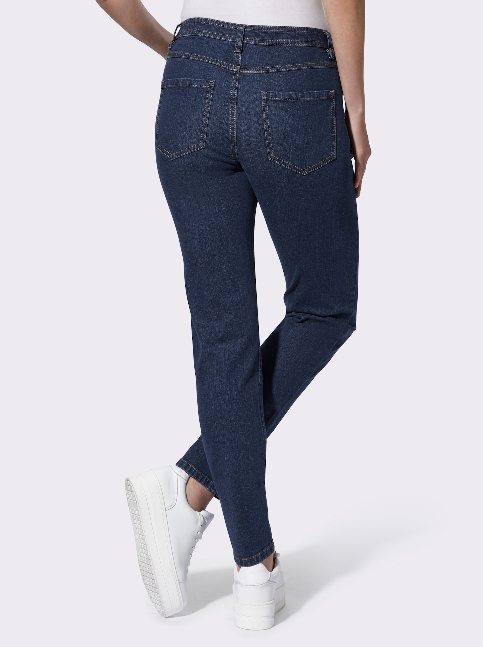 5-Pocket-Jeans mit schmalen Beinen - blue-stone-washed