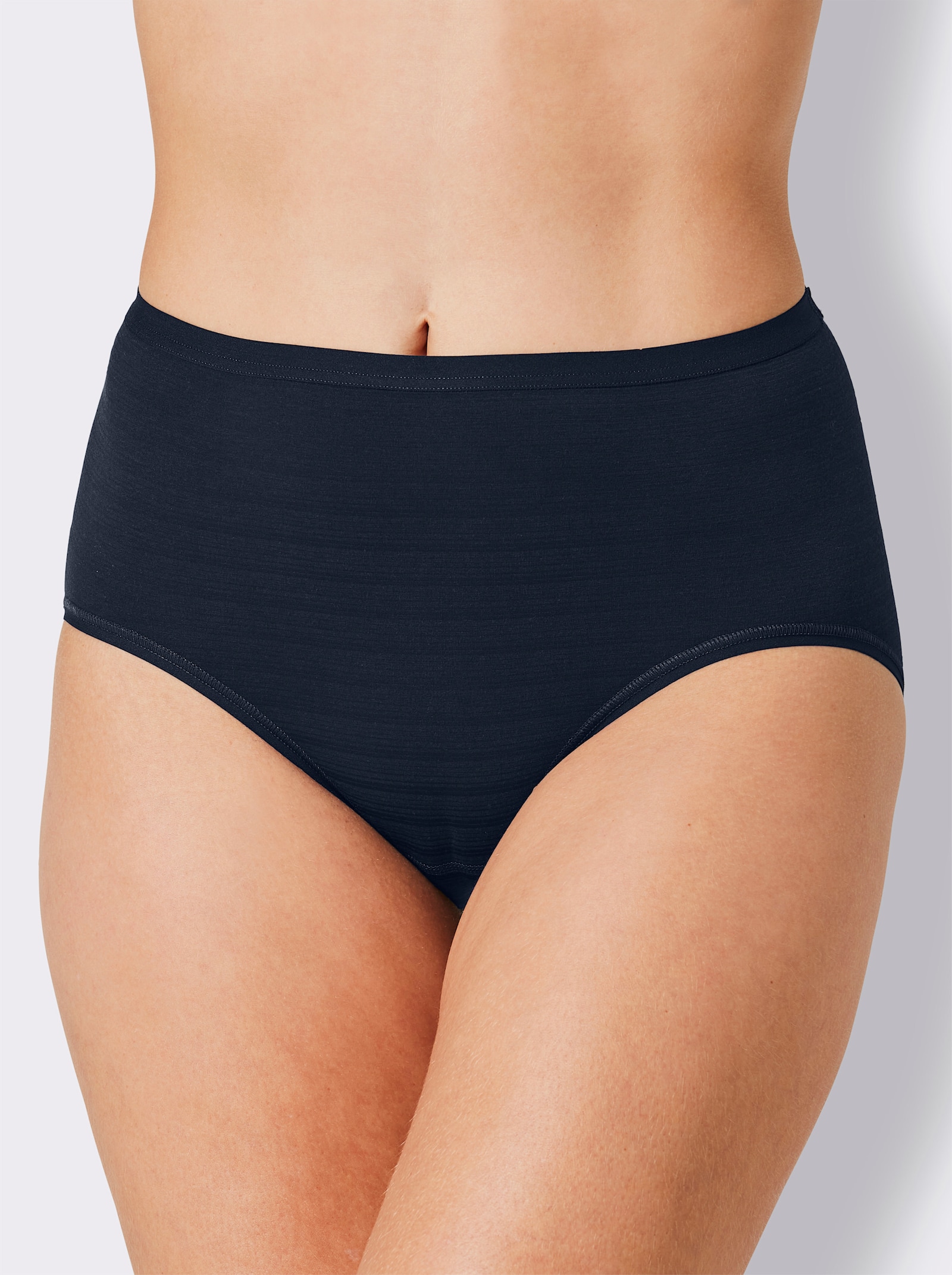 Hüftslip in dezenter Ringel-Optik - marine