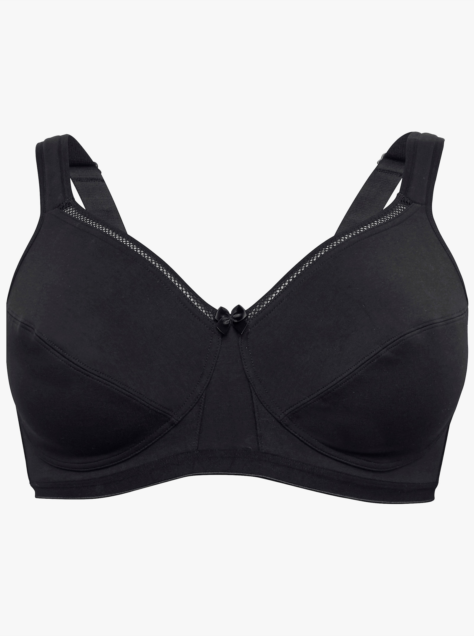 sheego BH ohne Bügel im Doppelpack - schwarz