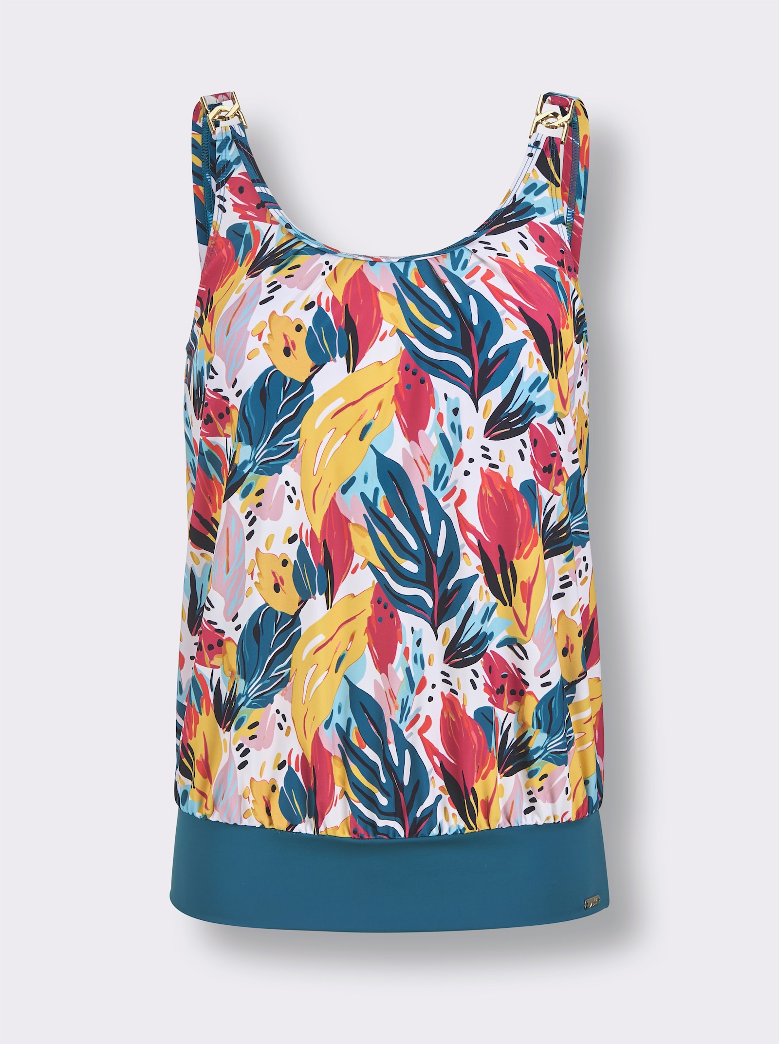 feel good Haut de tankini ample - topaze-fuchsia imprimé