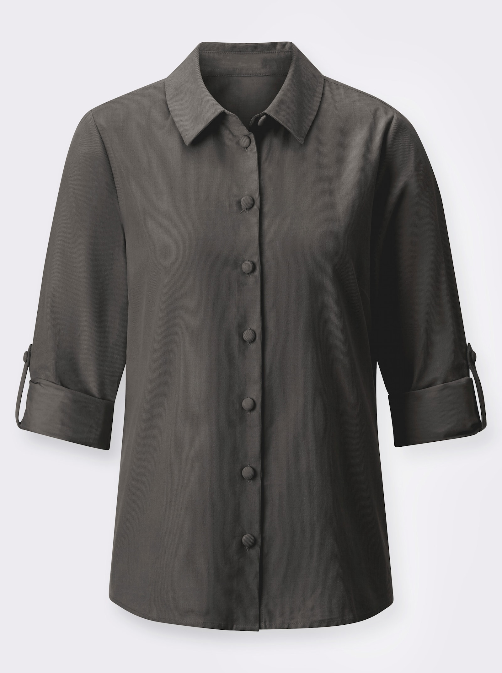 Hemdbluse in Cord-Qualität - graphit