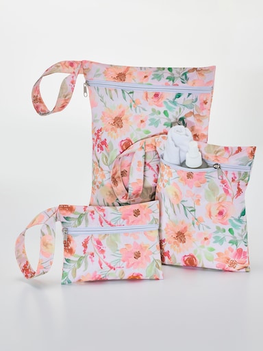 3tlg. Toilettentaschen-Set - weiß