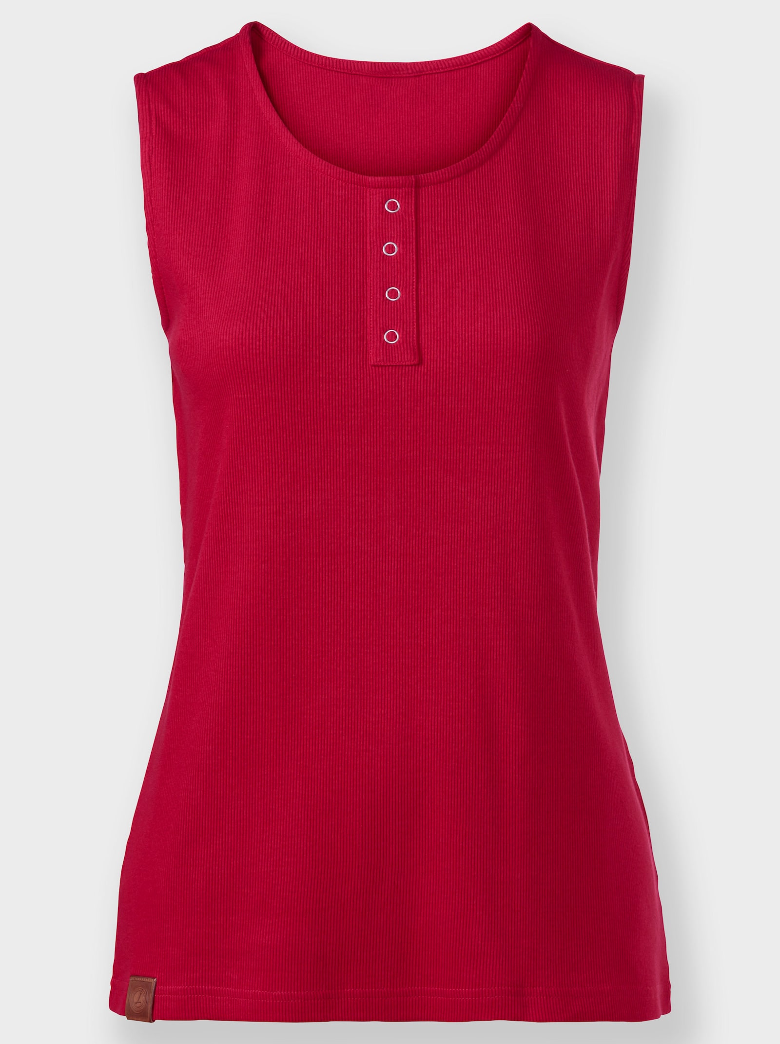 Shirttop in Ripp-Optik - rot