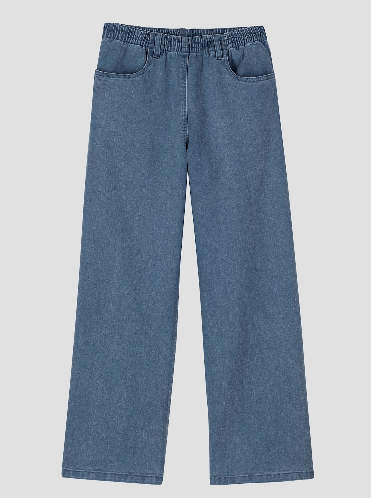 7/8-jeans - blue-bleached + koraal