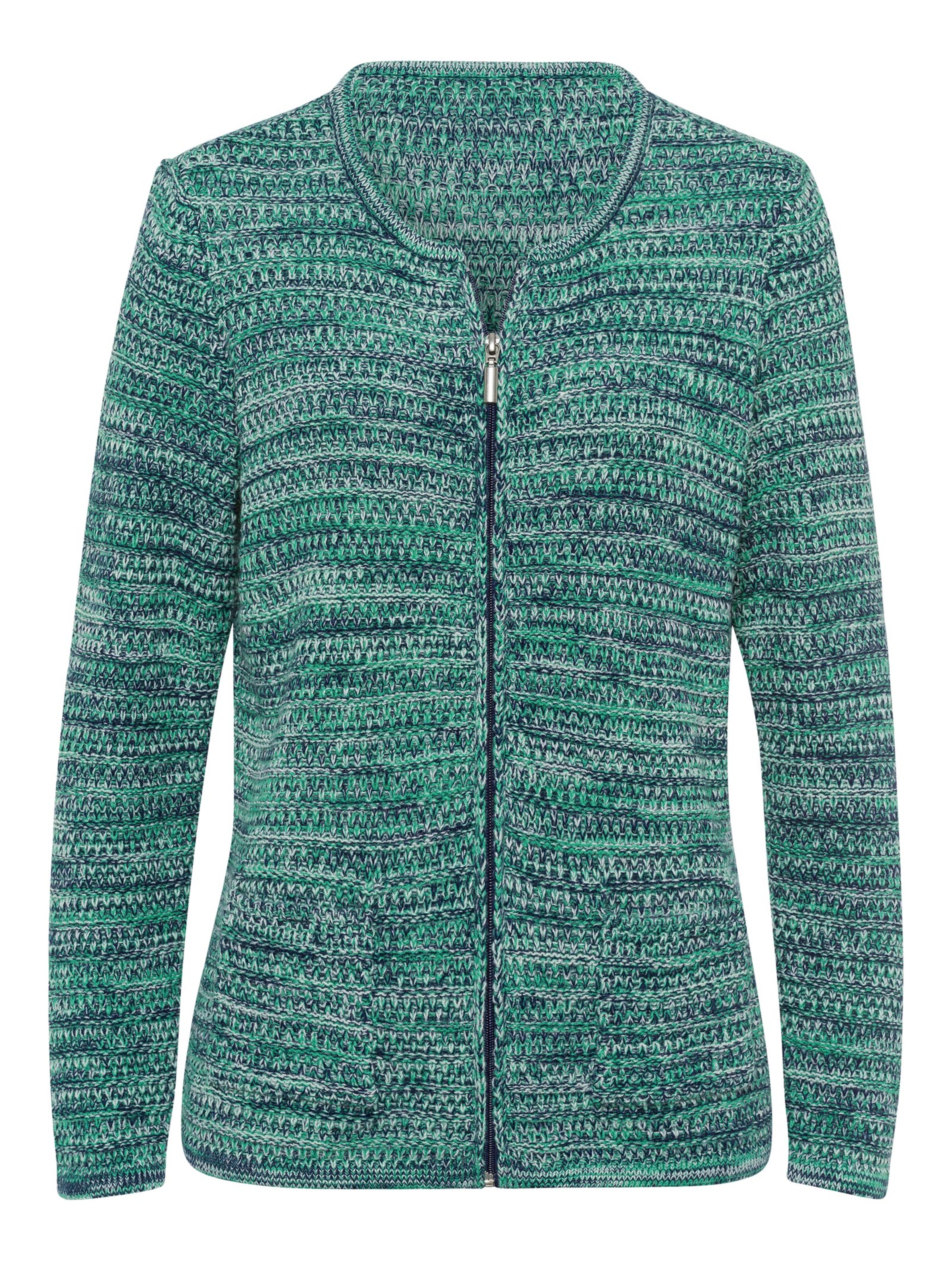 Strickjacke - marine-grün