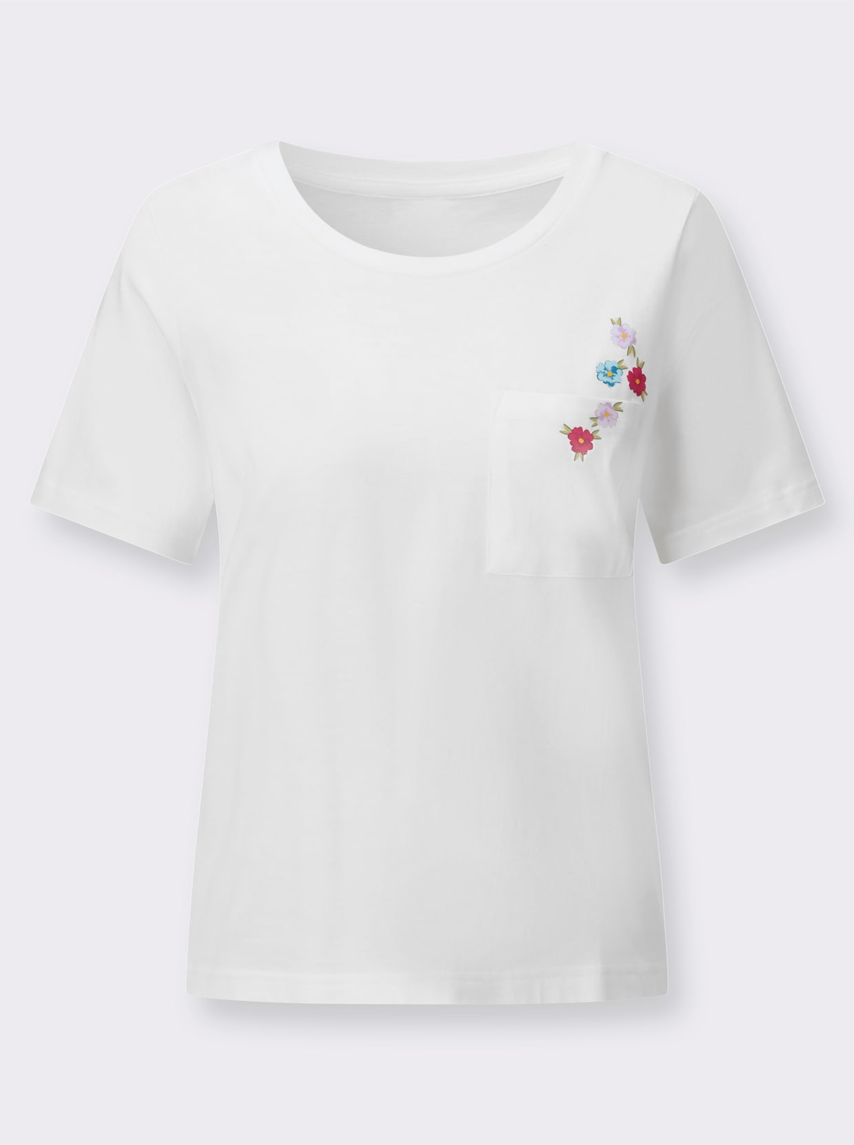 Rundhalsshirt - ecru