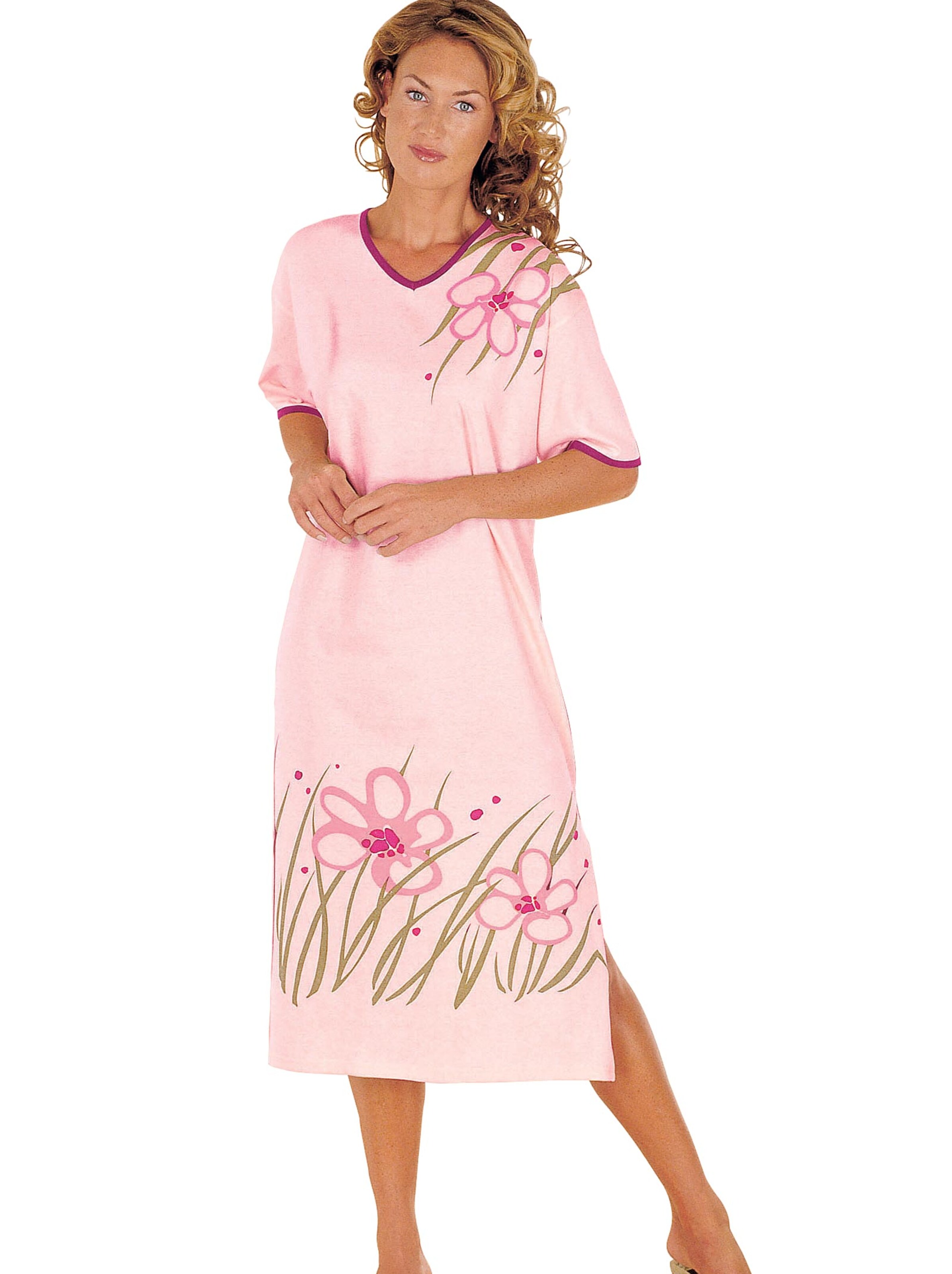 Nachthemd - rosé-bedruckt