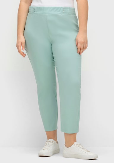 Schlupfhose mit Bügelfalten - kalkmint