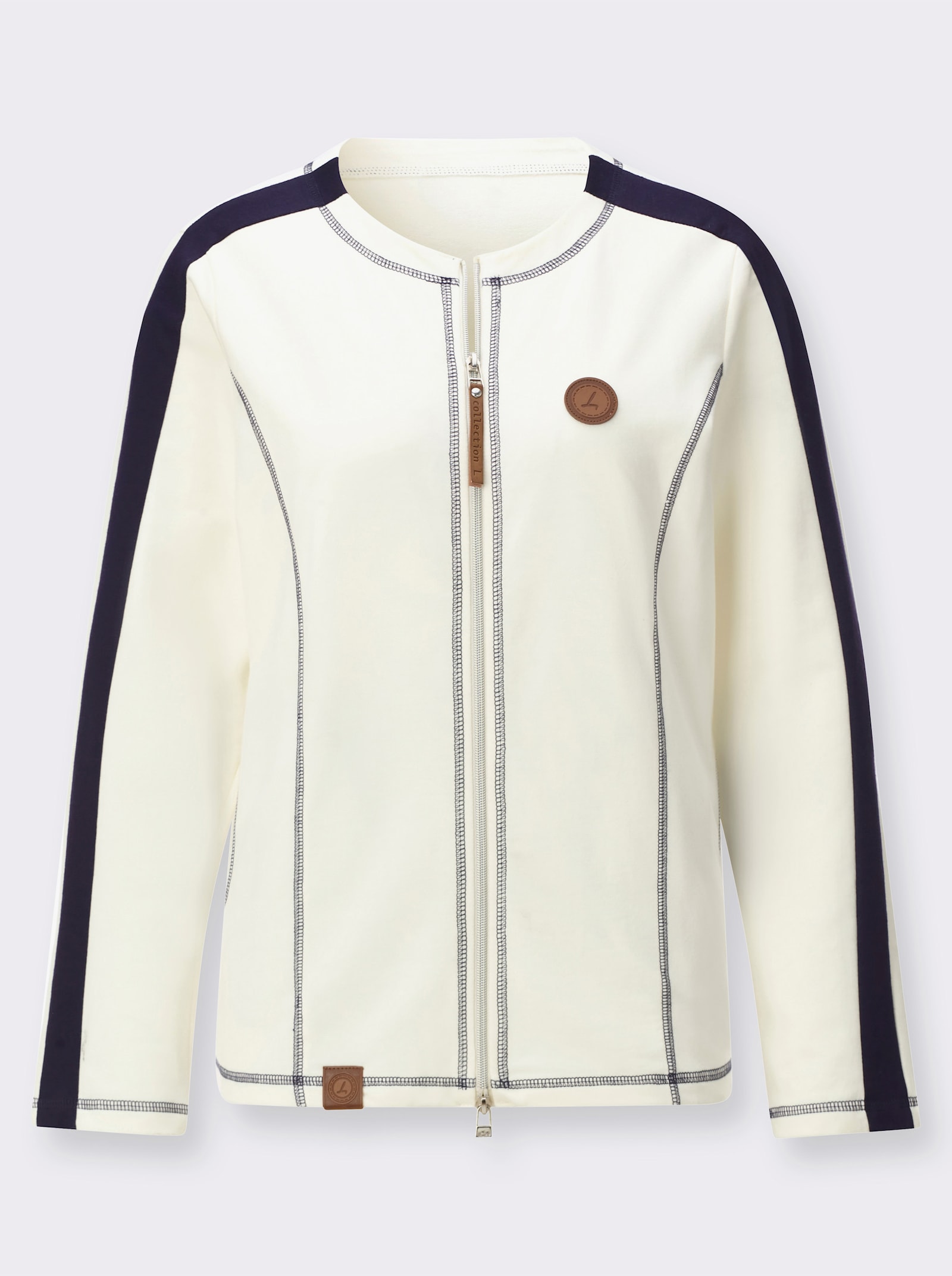 Shirtjacke - ecru-marine