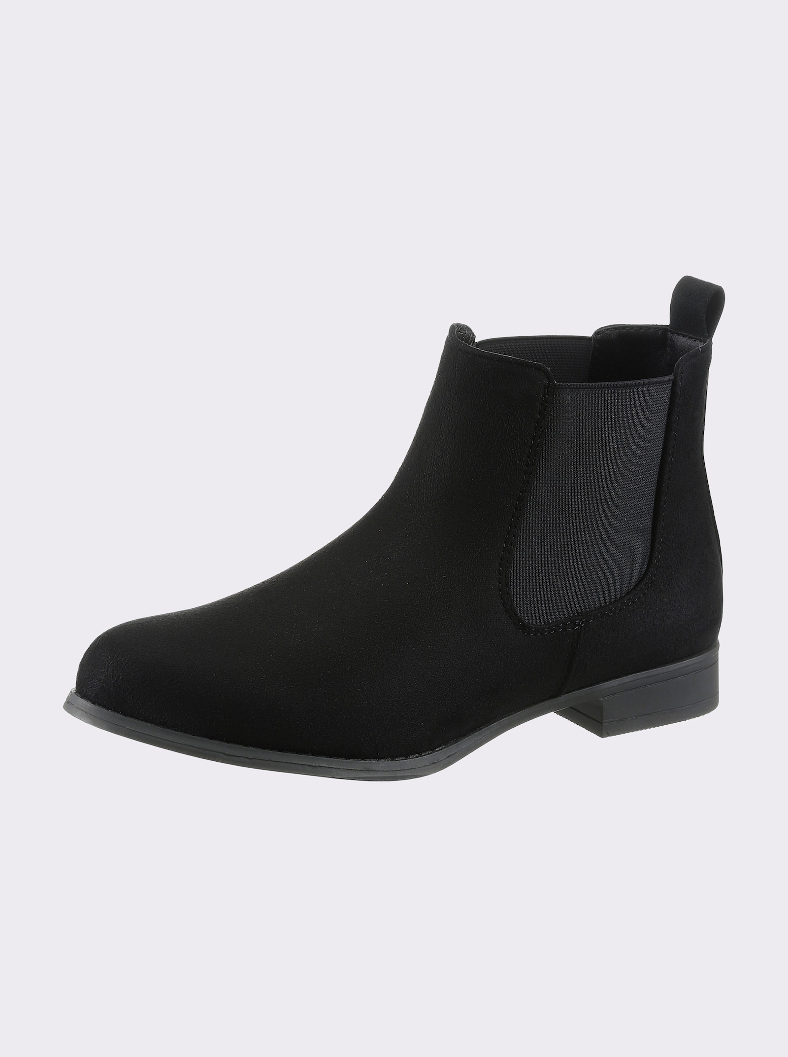 Stiefelette mit elastischen Einsätzen - schwarz
