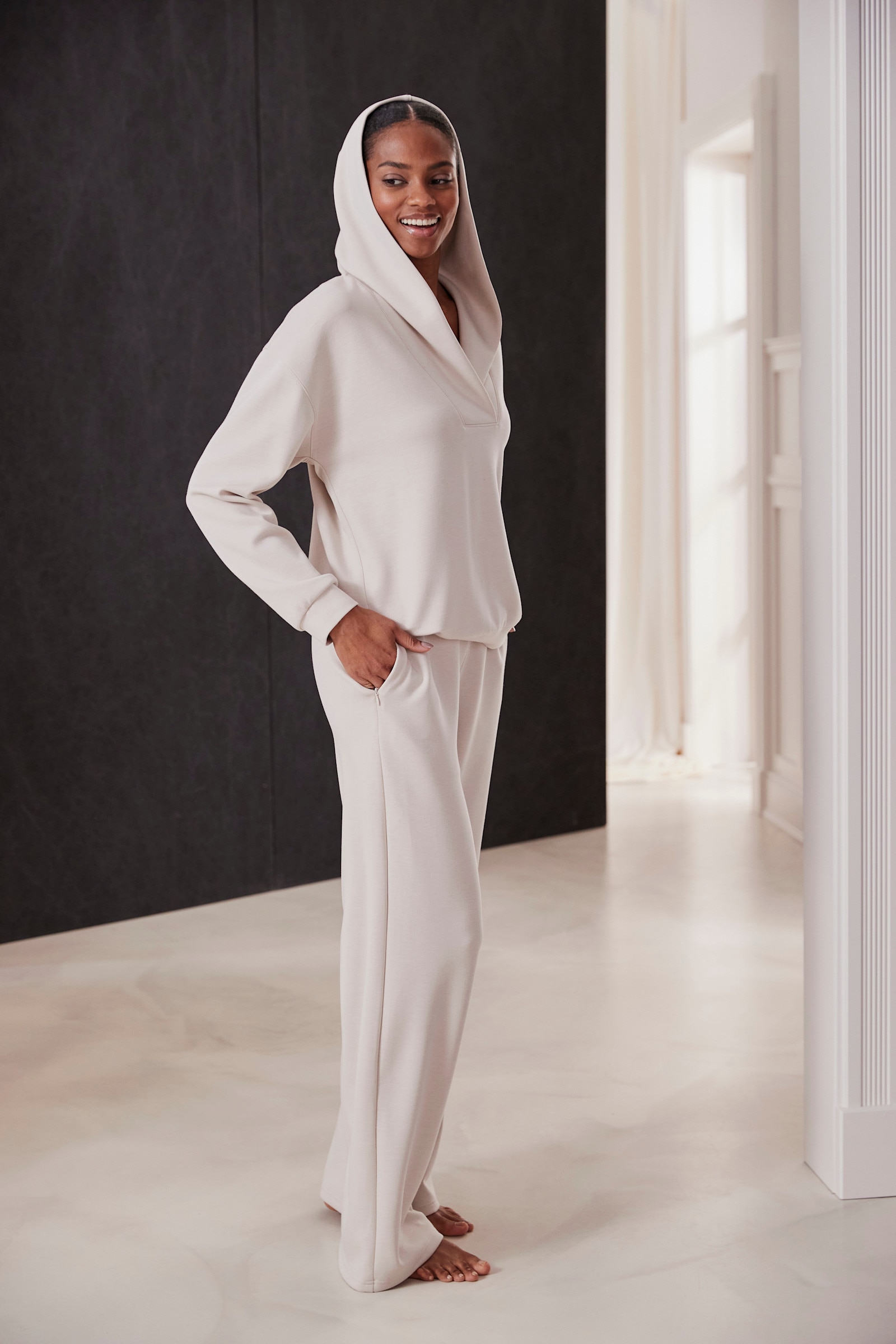 French Connection Sweat à capuche - beige