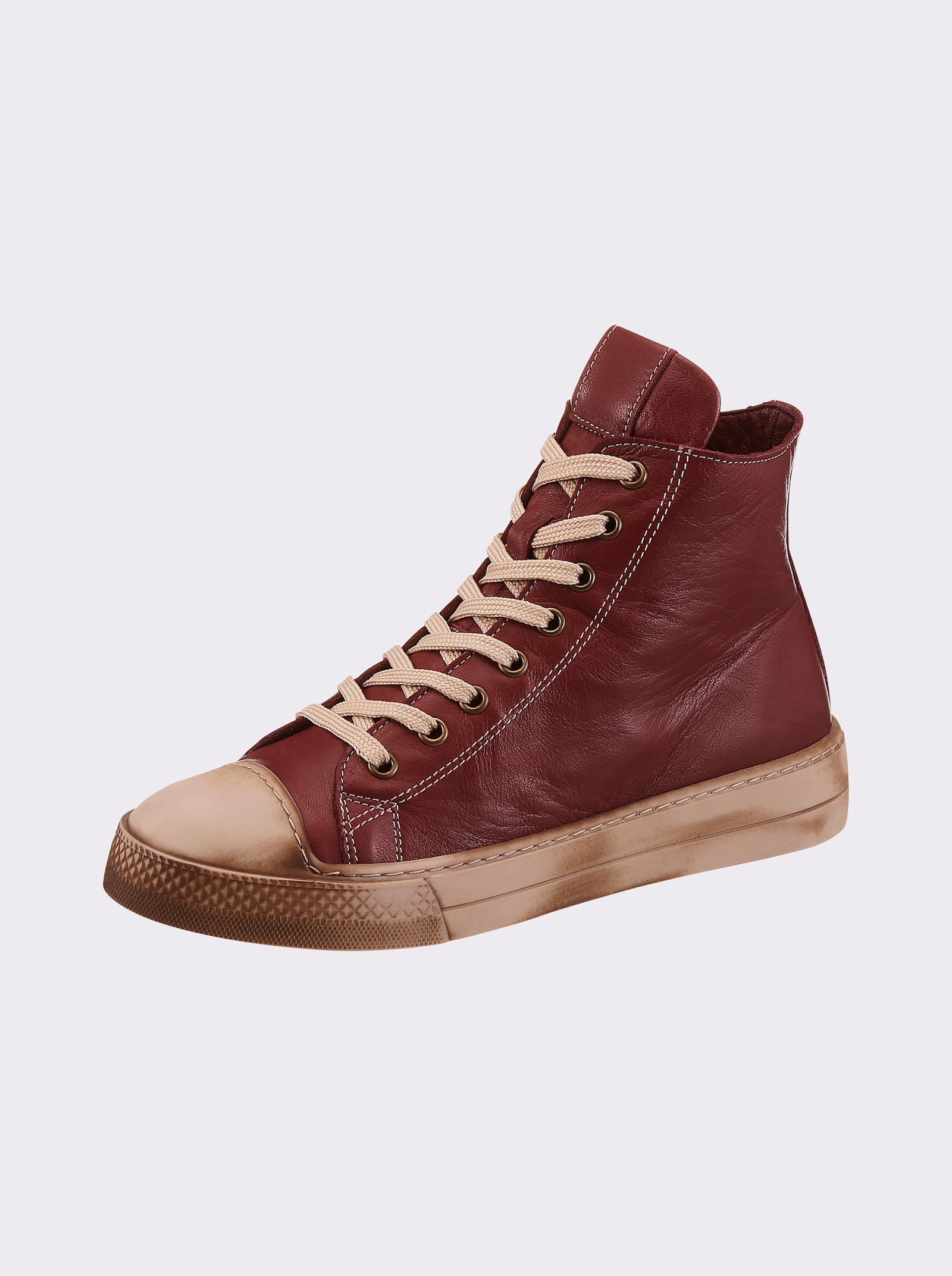 Andrea Conti Sneaker - bordeaux-taupe