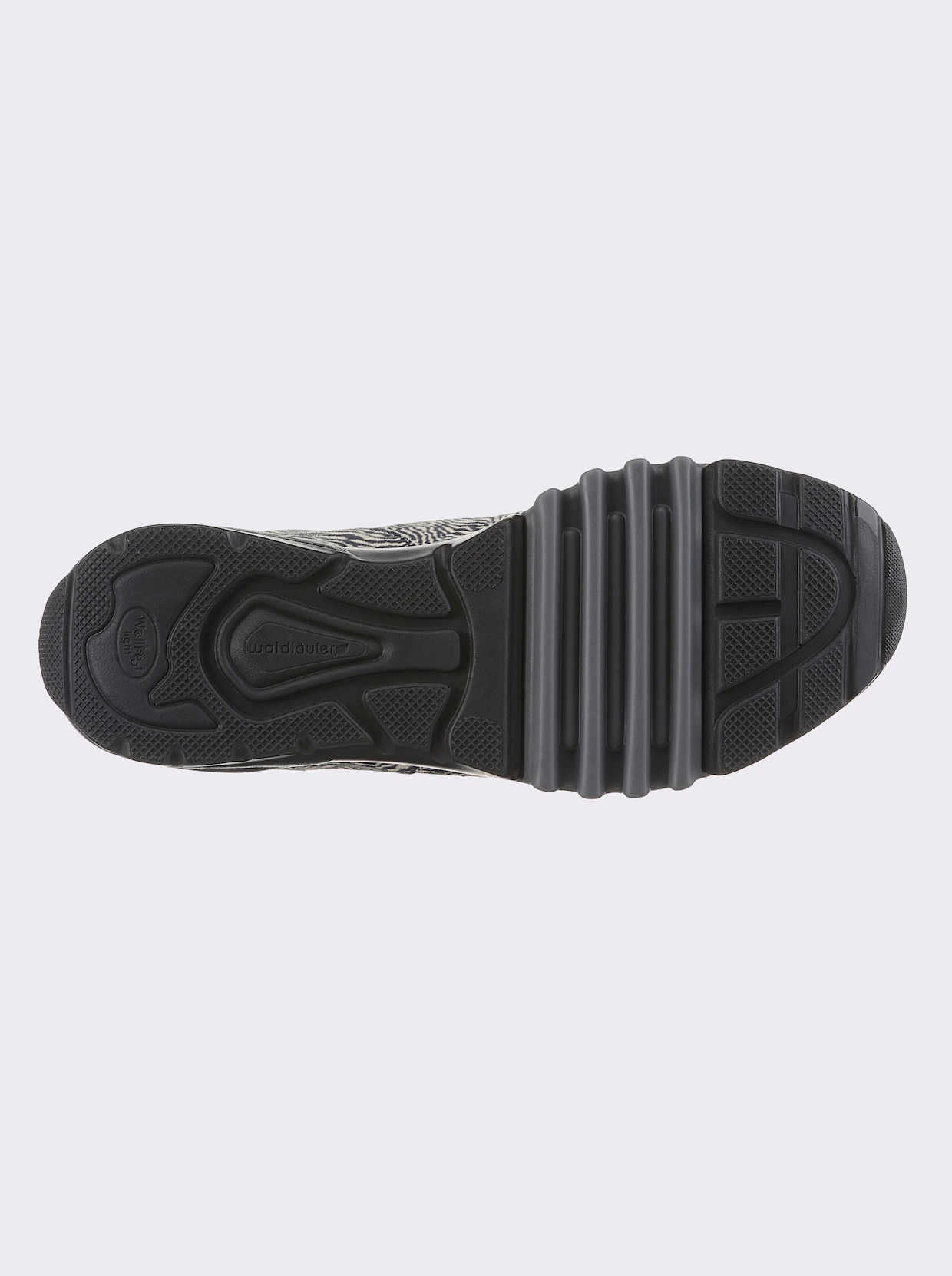 Waldläufer Schnürschuh - schwarz-gemustert