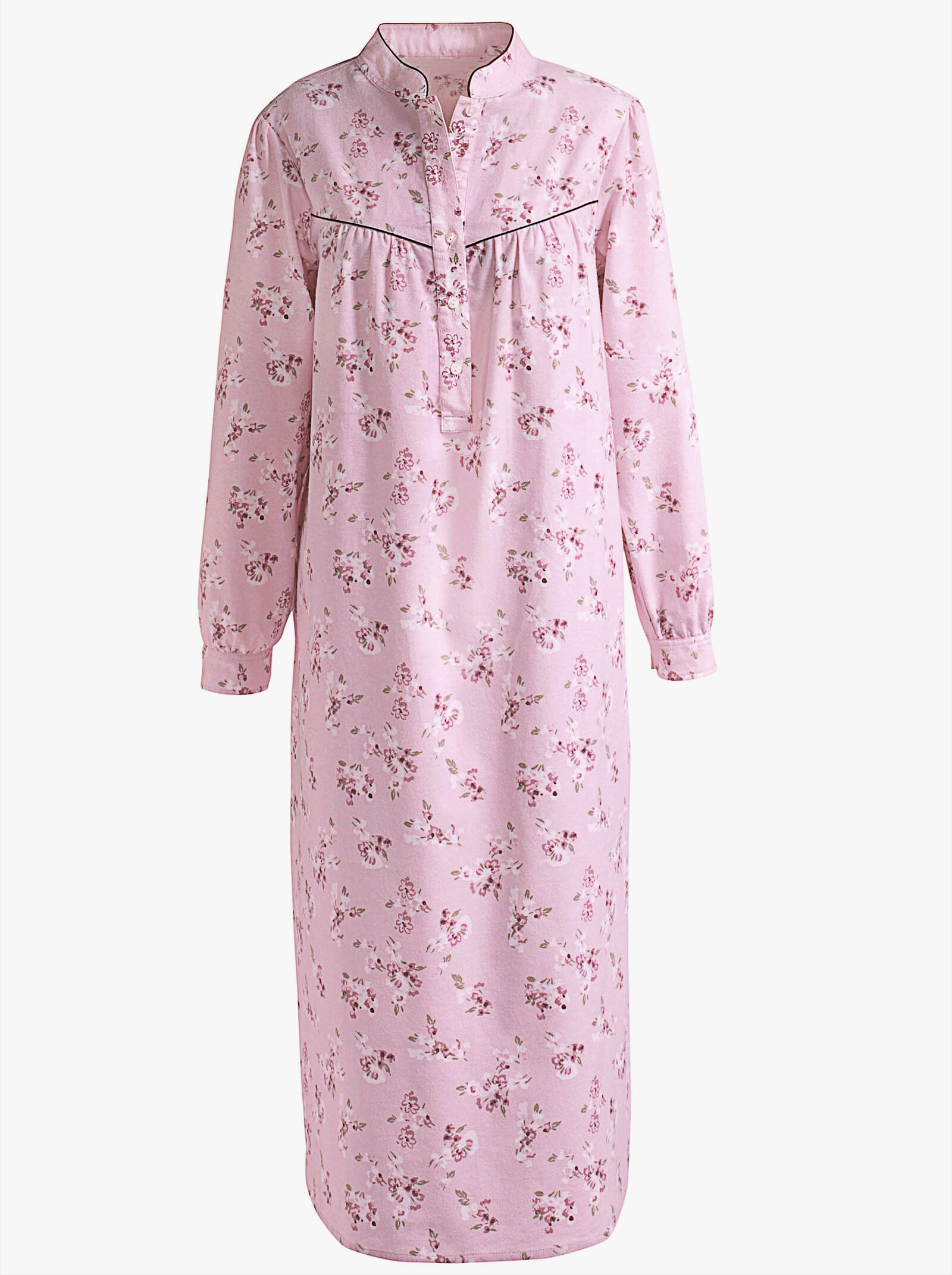 Comtessa Nachthemd van flanel - roze geprint