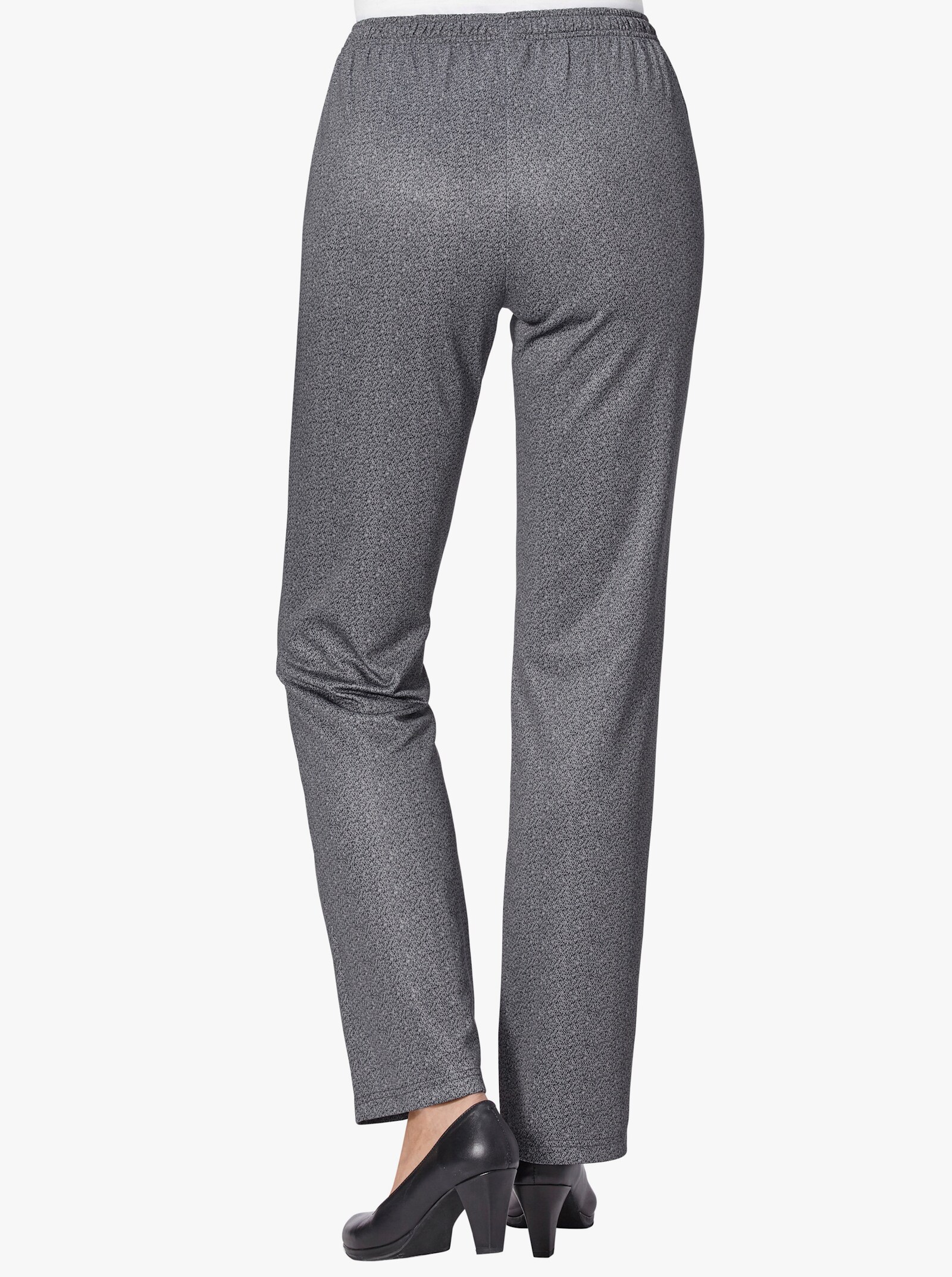 Jerseyhose in Winter-Qualität - grau-gemustert